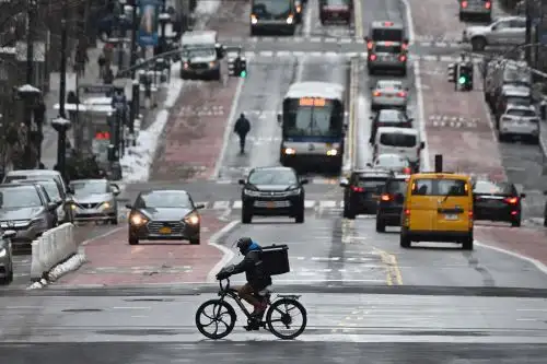 Vista panorámica de una calle de Nueva York. Foto: AFP.