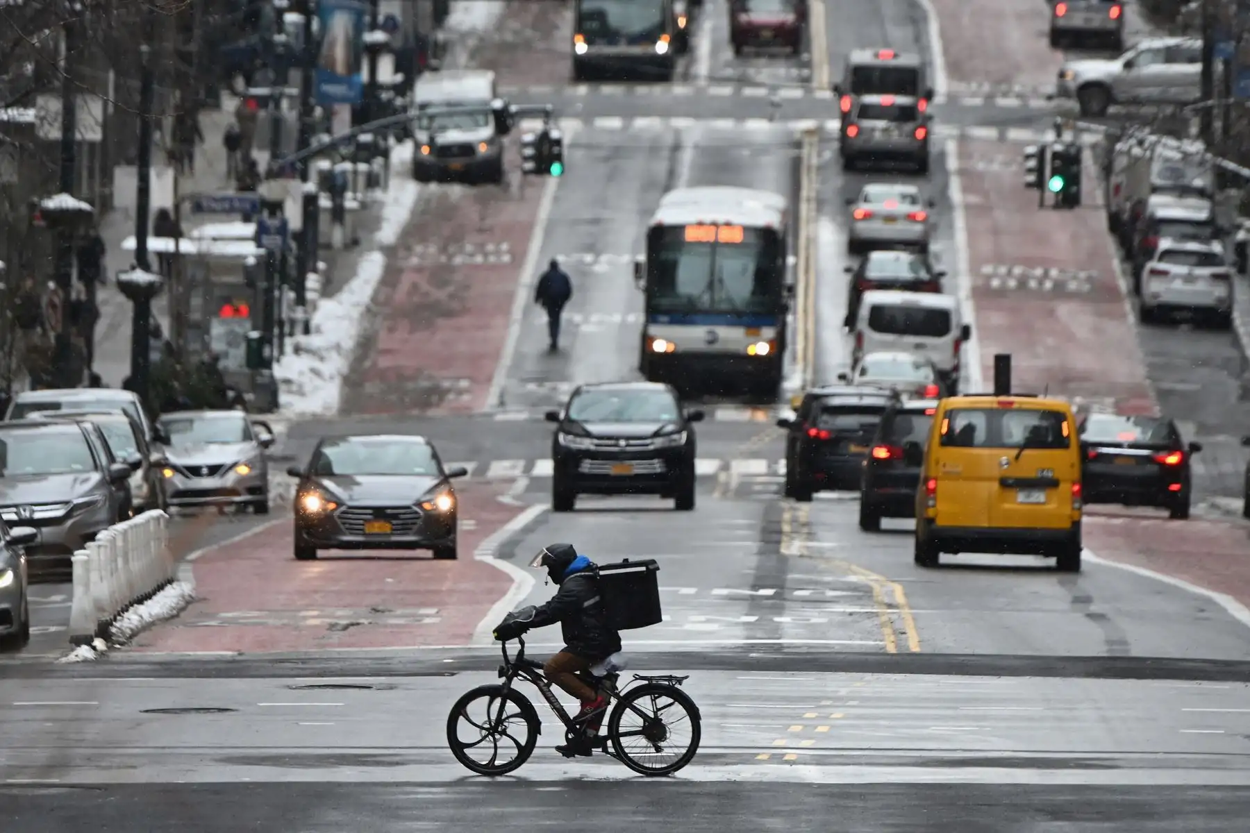 Vista panorámica de una calle de Nueva York. Foto: AFP.