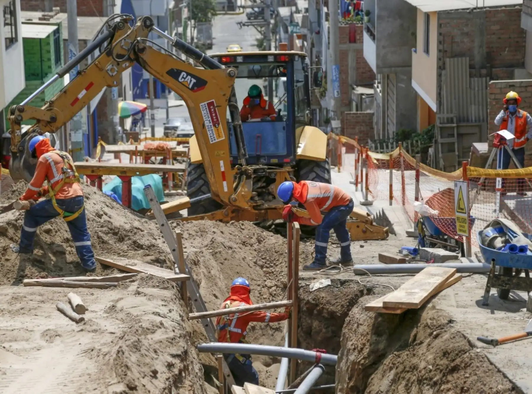 Obras de saneamiento. Foto: ANDINA/Difusión