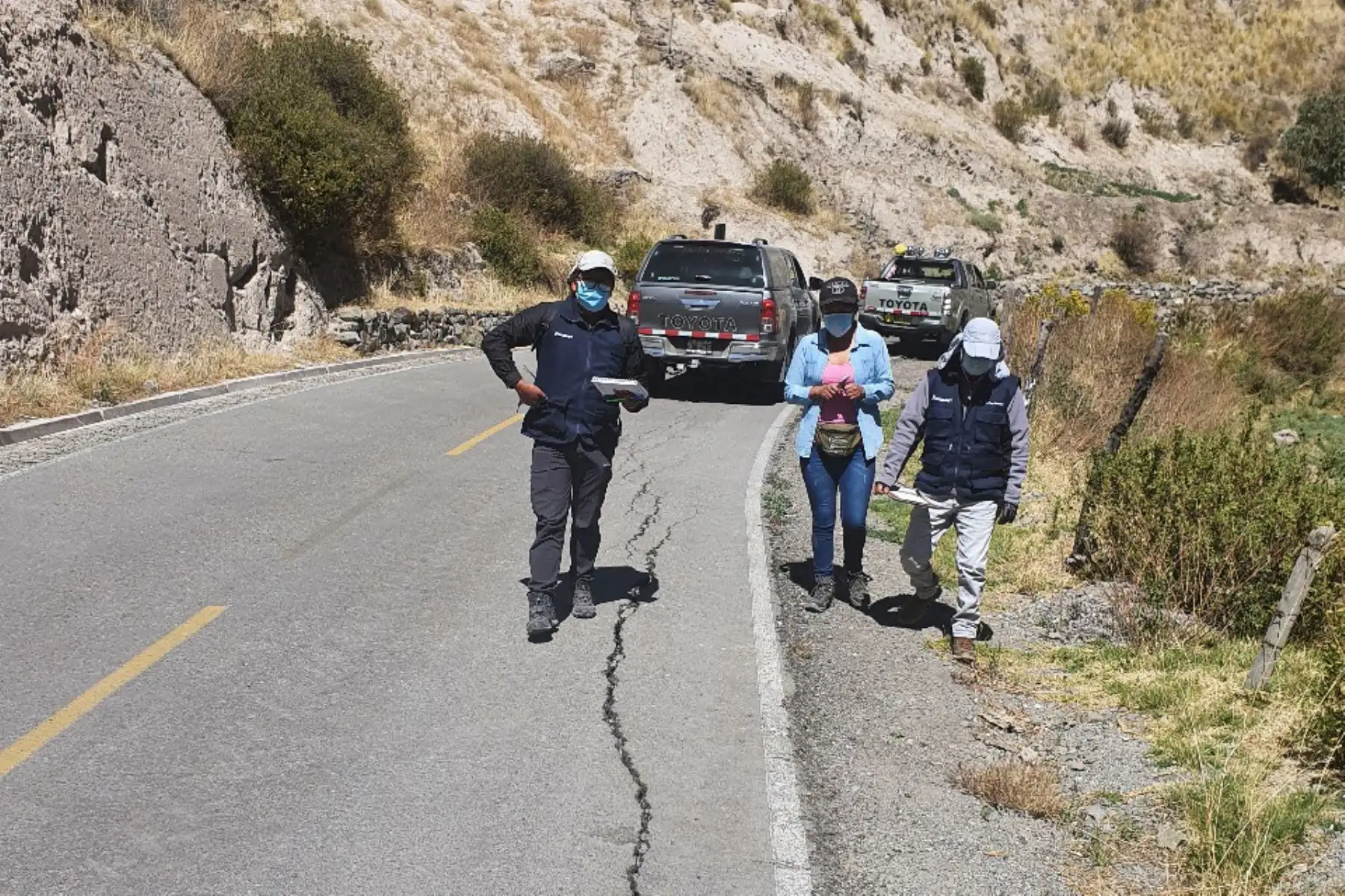 Las causas y condicionantes principales son la inestabilidad, morfología y litología del área, además de la presencia de filtraciones y drenaje superficial. Foto: ANDINA/Ingemmet