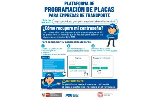 Los operadores de transporte deben programar en la plataforma virtual de la ATU la flota autorizada de vehículos con la que prestarán servicio. Foto: ANDINA/ATU.