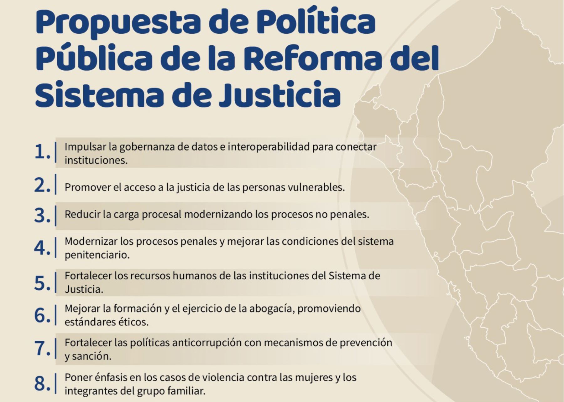 Propuesta de reforma del sistema de justicia.