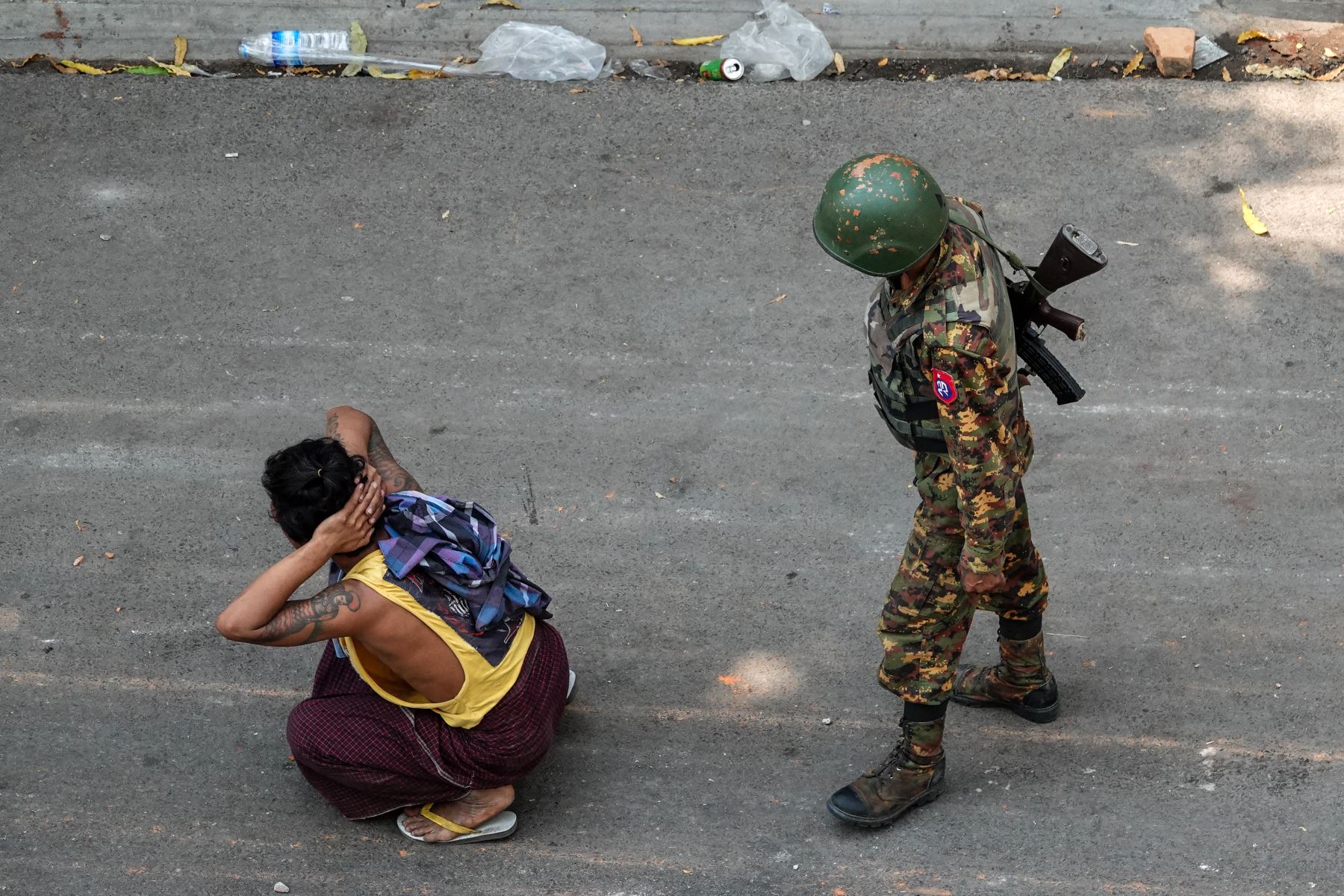 La jornada del miércoles fue "la más sangrienta" registrada en Birmania desde el golpe de Estado del 1 de febrero, subrayó la emisaria. Foto: AFP