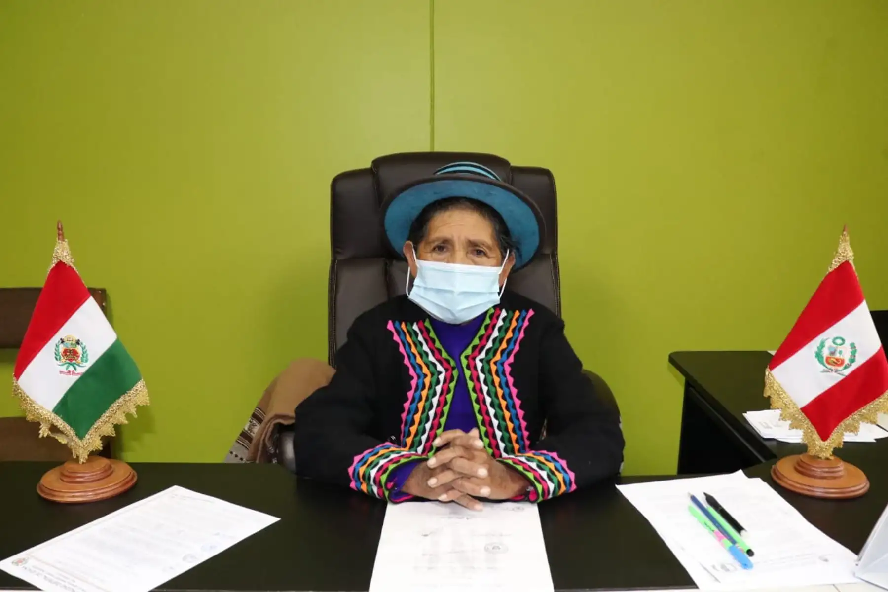 Valeria Santos Mamani vive en la provincia moqueguana General Sánchez Cerro, específicamente en Ichuña, distrito que la tuvo como alcaldesa de manera transitoria en el año 2002. Ella se convirtió en la primera mujer en dirigir la municipalidad de su pueblo. Foto: Pensión 65/Midis