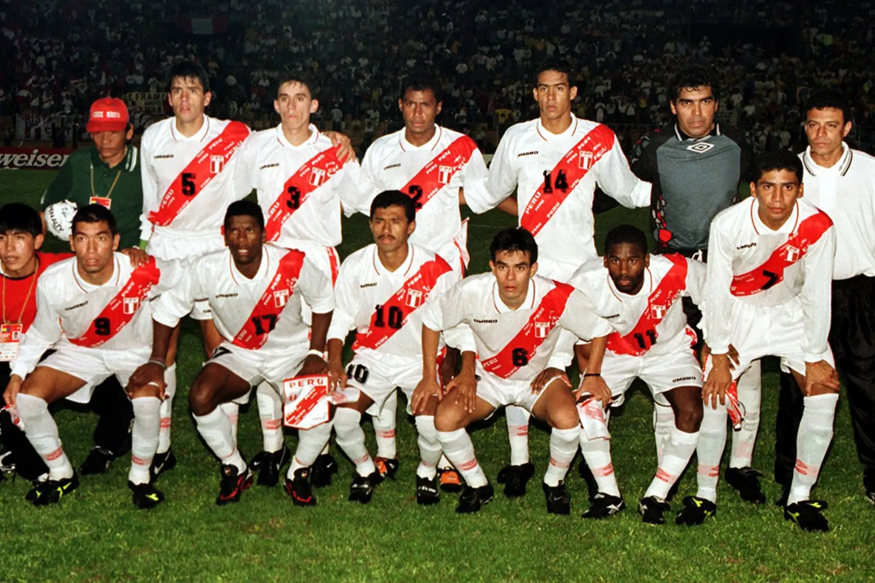 Miguel Miranda en la selección peruana que enfrentó a Brasil en las semifinales de la Copa América - Bolivia 1997. 
Foto: AFP