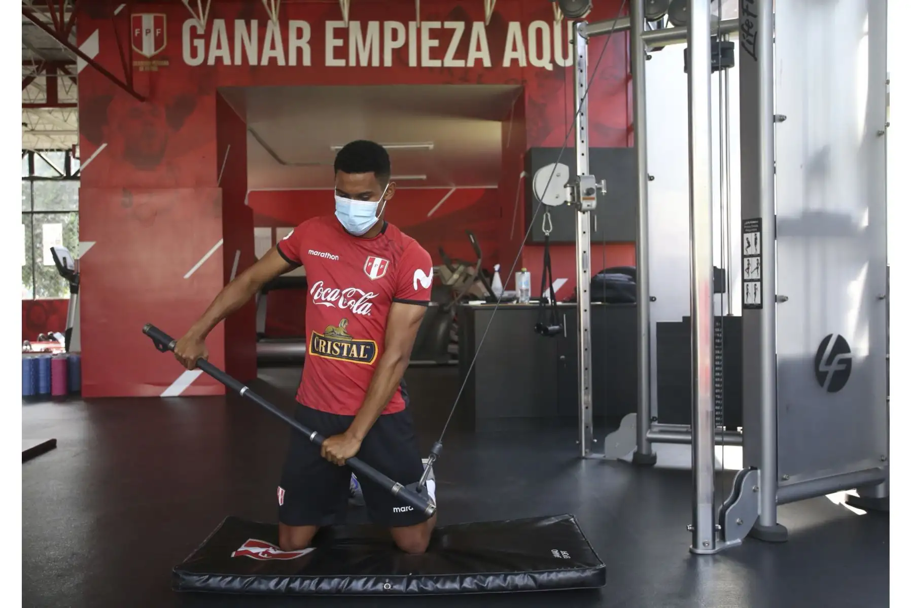 Marcos López de la Selección realiza trabajos en la Videna como parte del tercer microciclo de entrenamientos. Foto: FPF