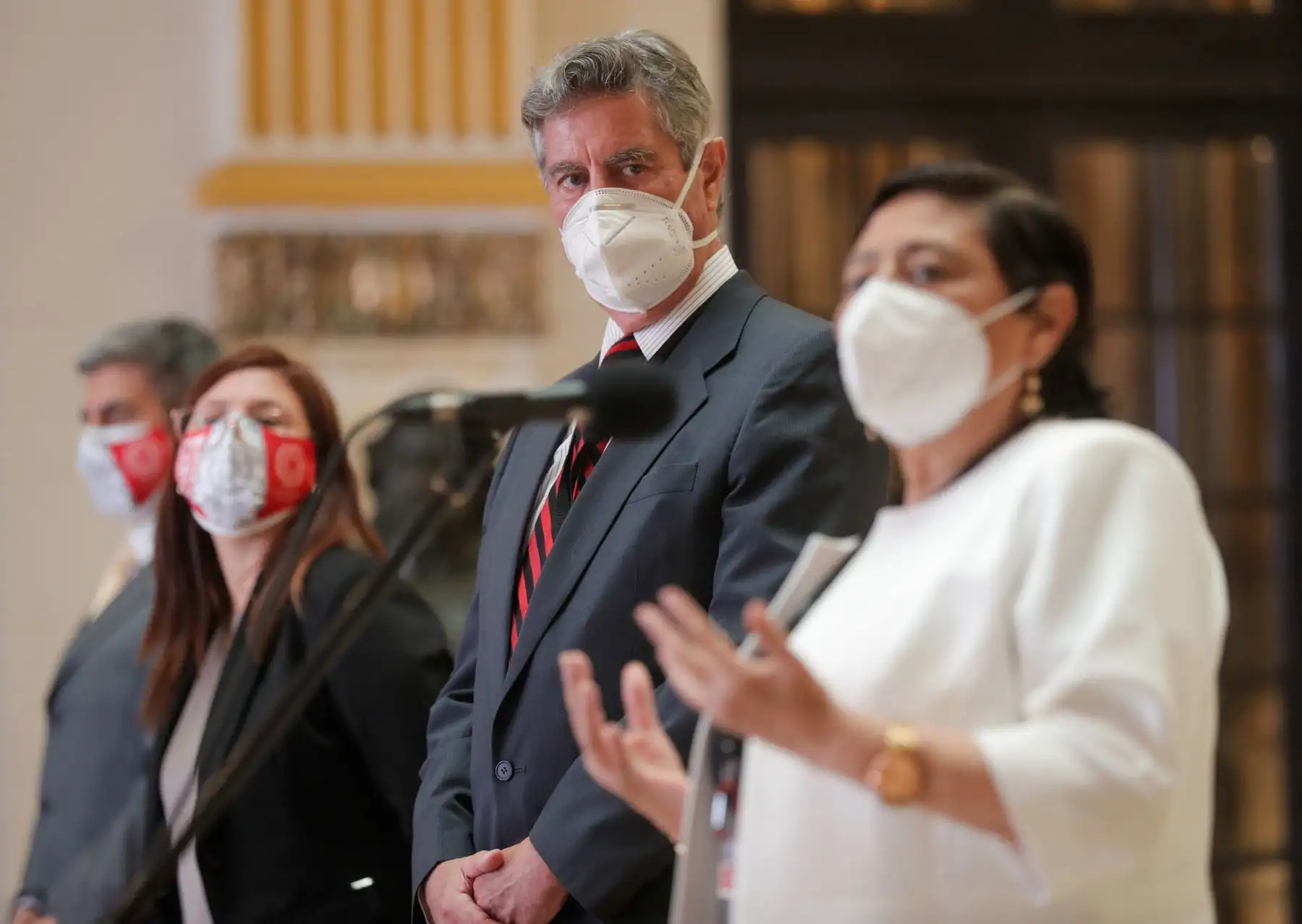 Presidente Francisco Sagasti participa en develación de bustos en homenaje a peruanas del Bicentenario en Palacio de Gobierno.
Foto: ANDINA/ Prensa Presidencia