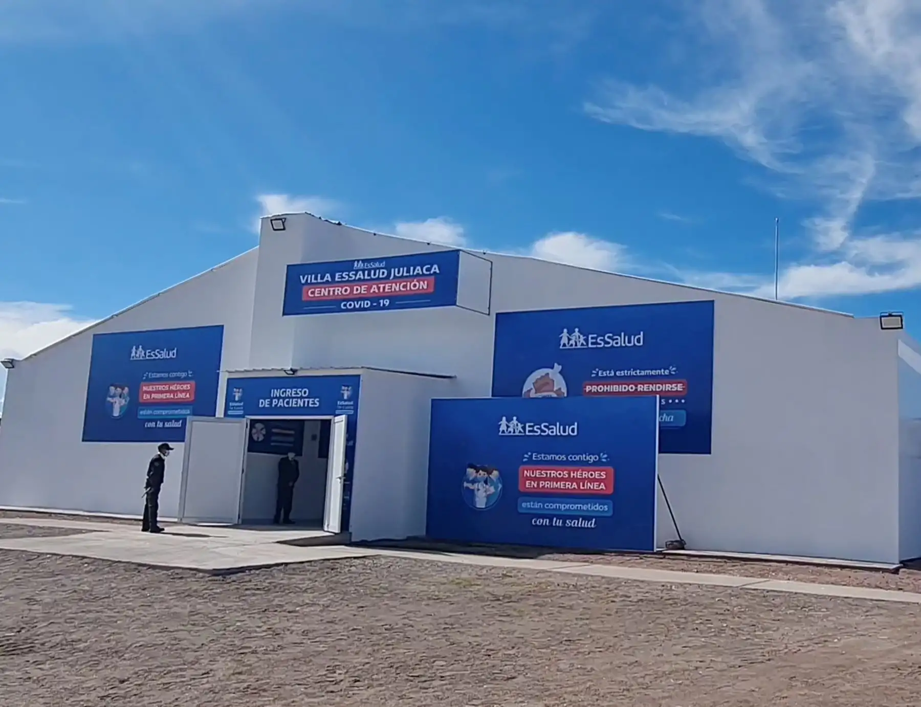 EsSalud pusoa en funcionamiento el nuevo centro de aislamiento temporal en Juliaca (Villa Juliaca) para atender casos leves y moderados de covid-19 en dicha ciudad ubicada en Puno. ANDINA/Difusión