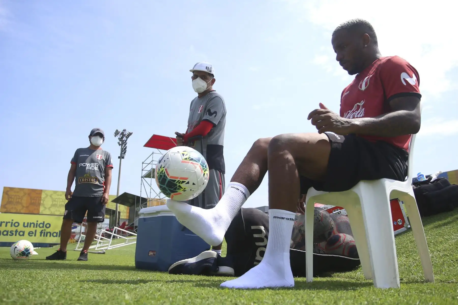 Jefferson Farfán de la Selección peruana continúa entrenamientos en la Videna con miras a las clasificatorias sudamericanas Catar 2022. Foto: FPF