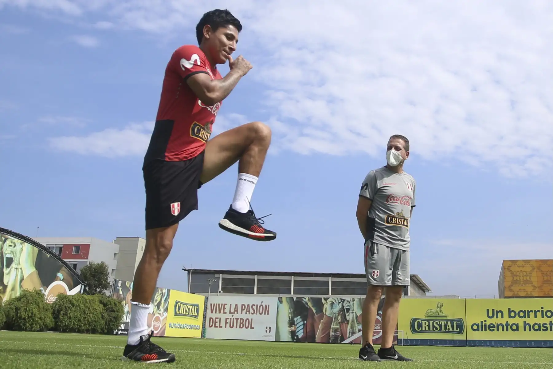 Raúl Ruidíaz de la Selección peruana continúa entrenamientos en la Videna con miras a las clasificatorias sudamericanas Catar 2022. Foto: FPF