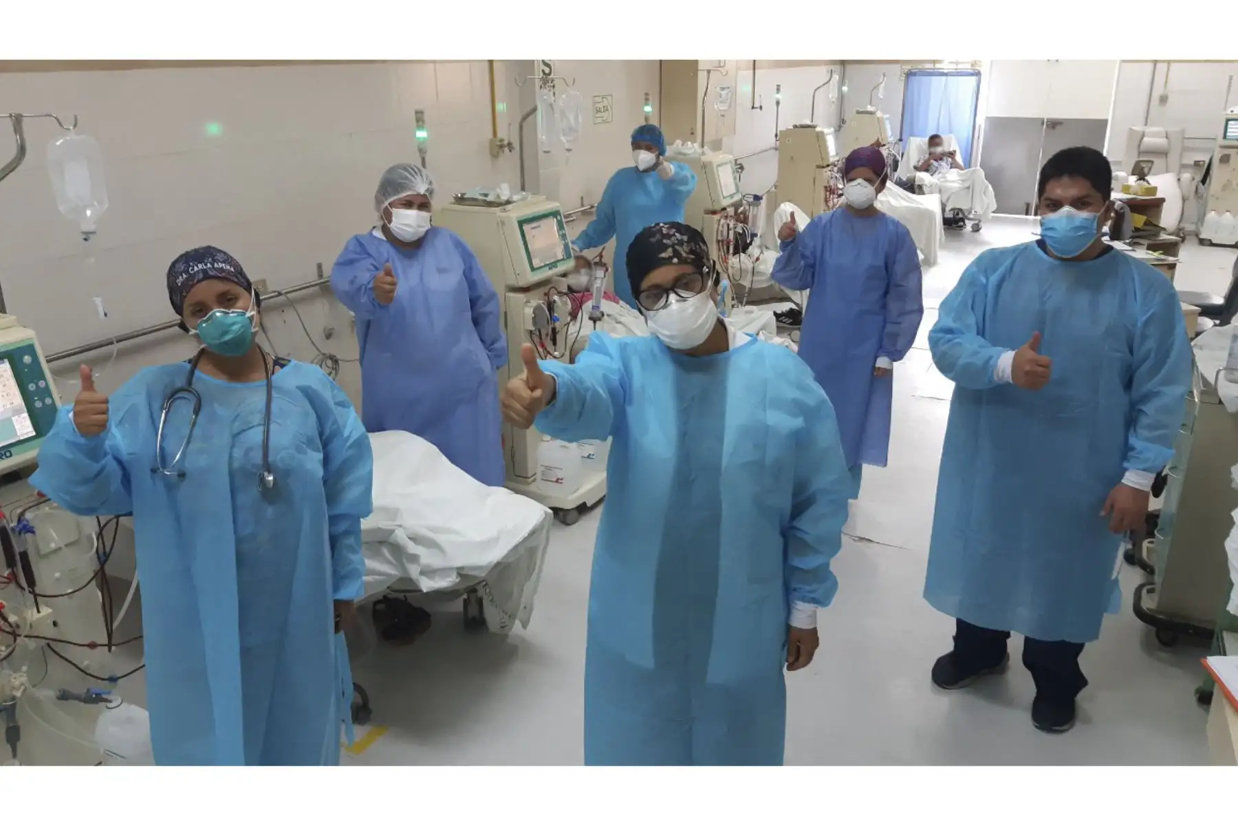 Personal de Nefrología del INSN reforzó mis protocolos de bioseguridad para continuar atendiendo a más de 70 menores con enfermedades renales en medio de la pandemia. Foto: INSN