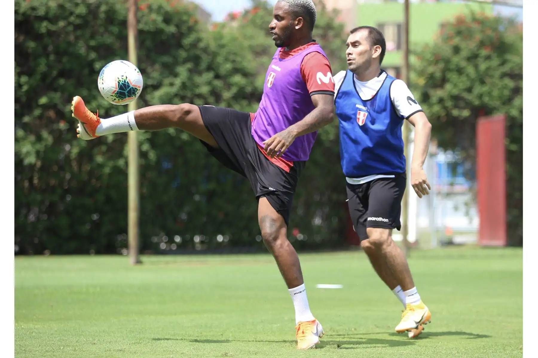 Jefferson Farfán de la Selección peruana continúa entrenamientos en la Videna con miras a las clasificatorias sudamericanas Catar 2022. Foto: FPF