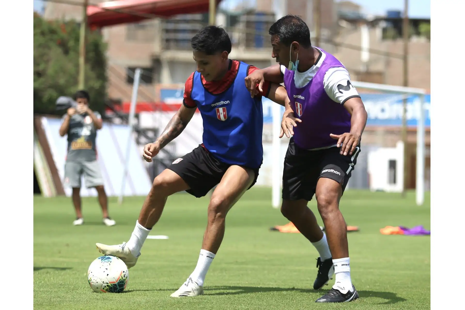 Raúl Ruidíaz de la Selección peruana continúa entrenamientos en la Videna con miras a las clasificatorias sudamericanas Catar 2022. Foto: FPF