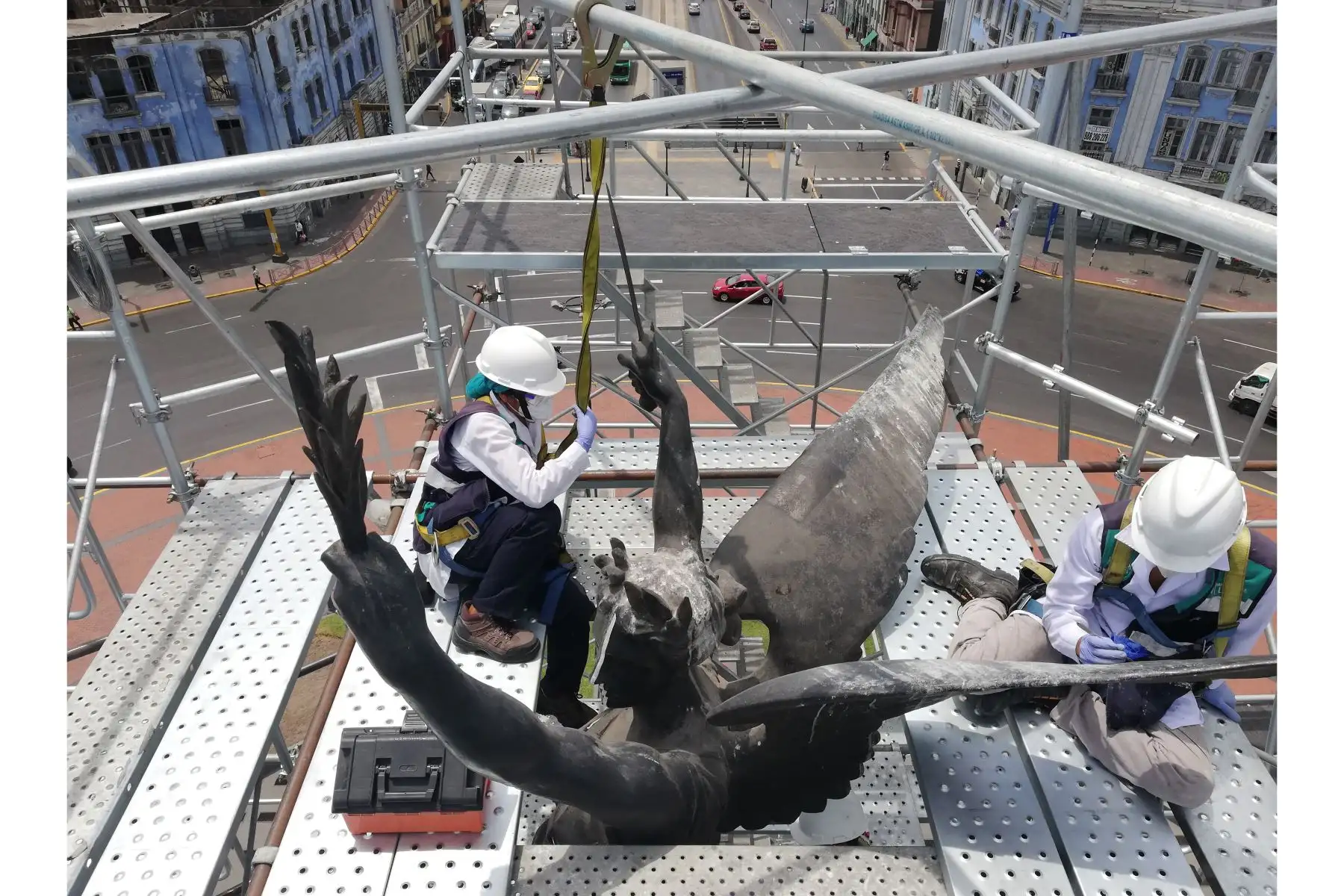 Alcalde Jorge Muñoz supervisa avances de restauración de monumentos históricos del Cercado de Lima. Foto: MML