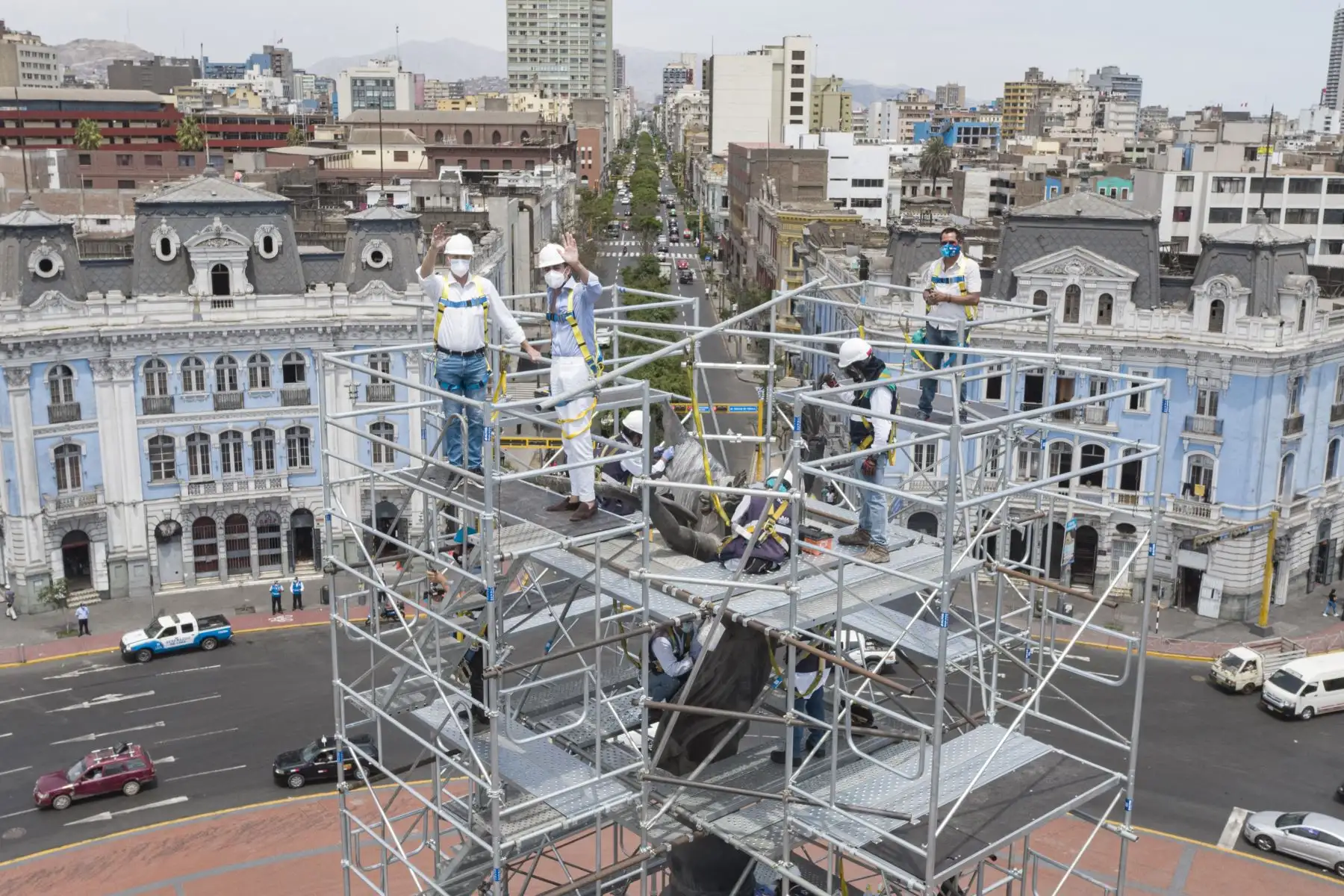 Alcalde Jorge Muñoz supervisa avances de restauración de monumentos históricos del Cercado de Lima. Foto: MML