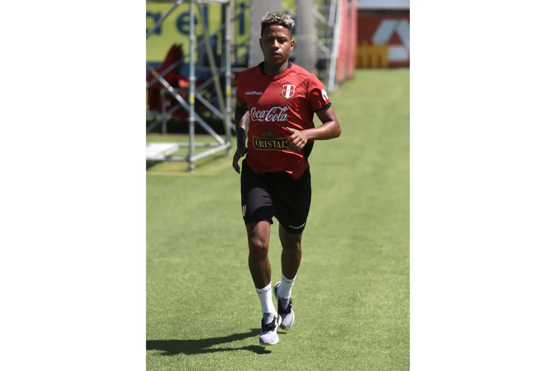 Futbolistas de la Selección Peruana realizan su preparación física en la Videna. Foto: FPF