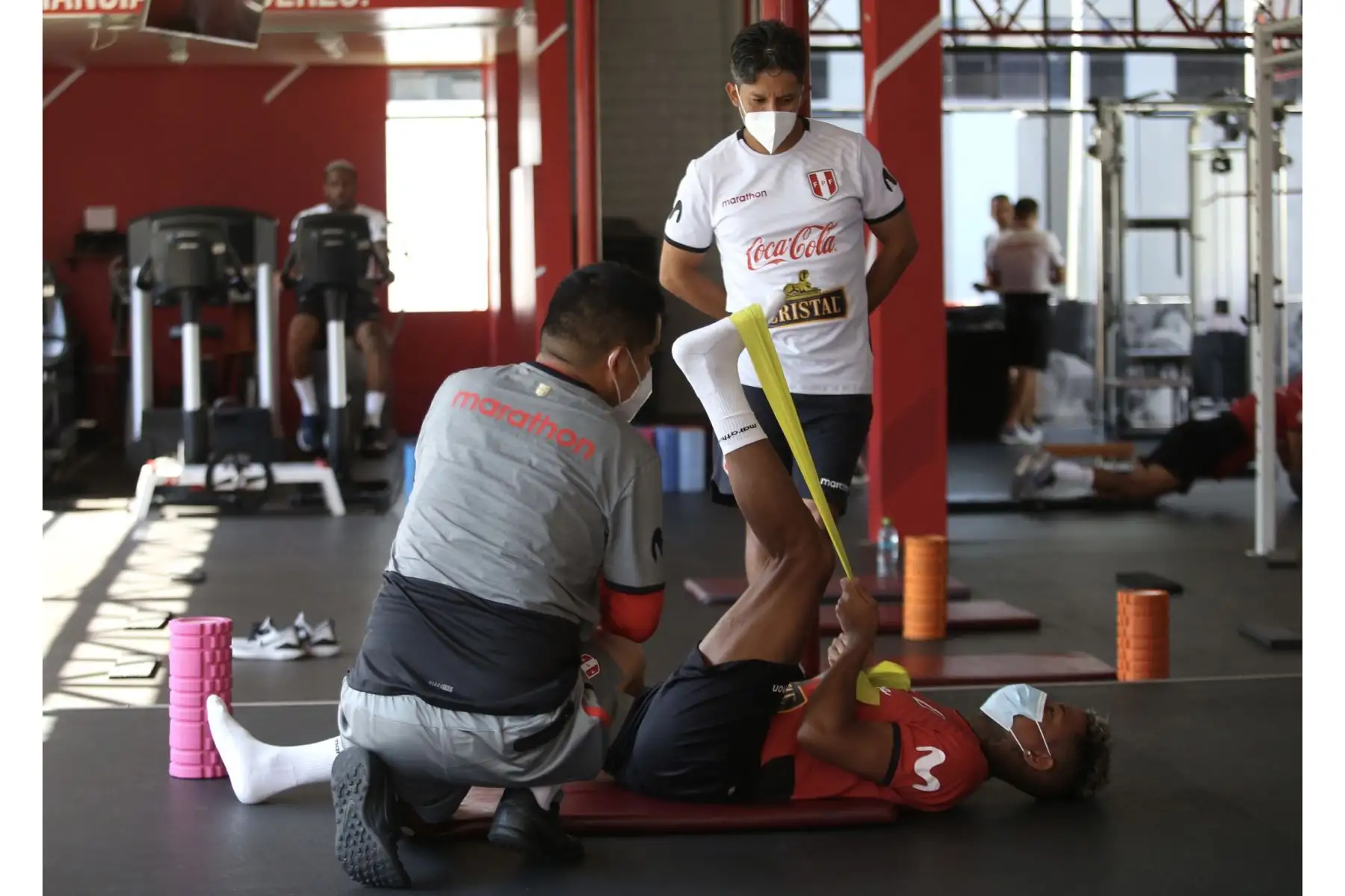 Futbolistas de la Selección Peruana realizan su preparación física en la Videna. Foto: FPF