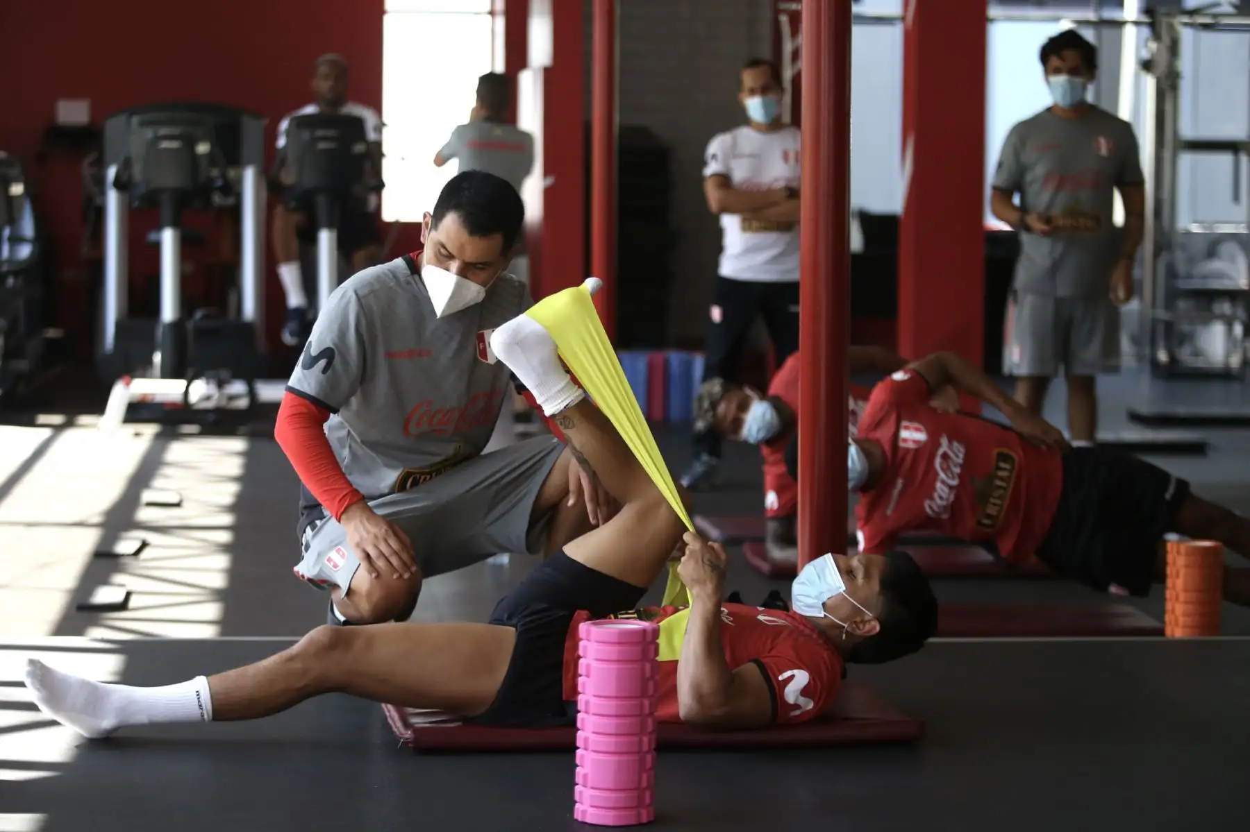 Futbolistas de la Selección Peruana realizan su preparación física en la Videna. Foto: FPF