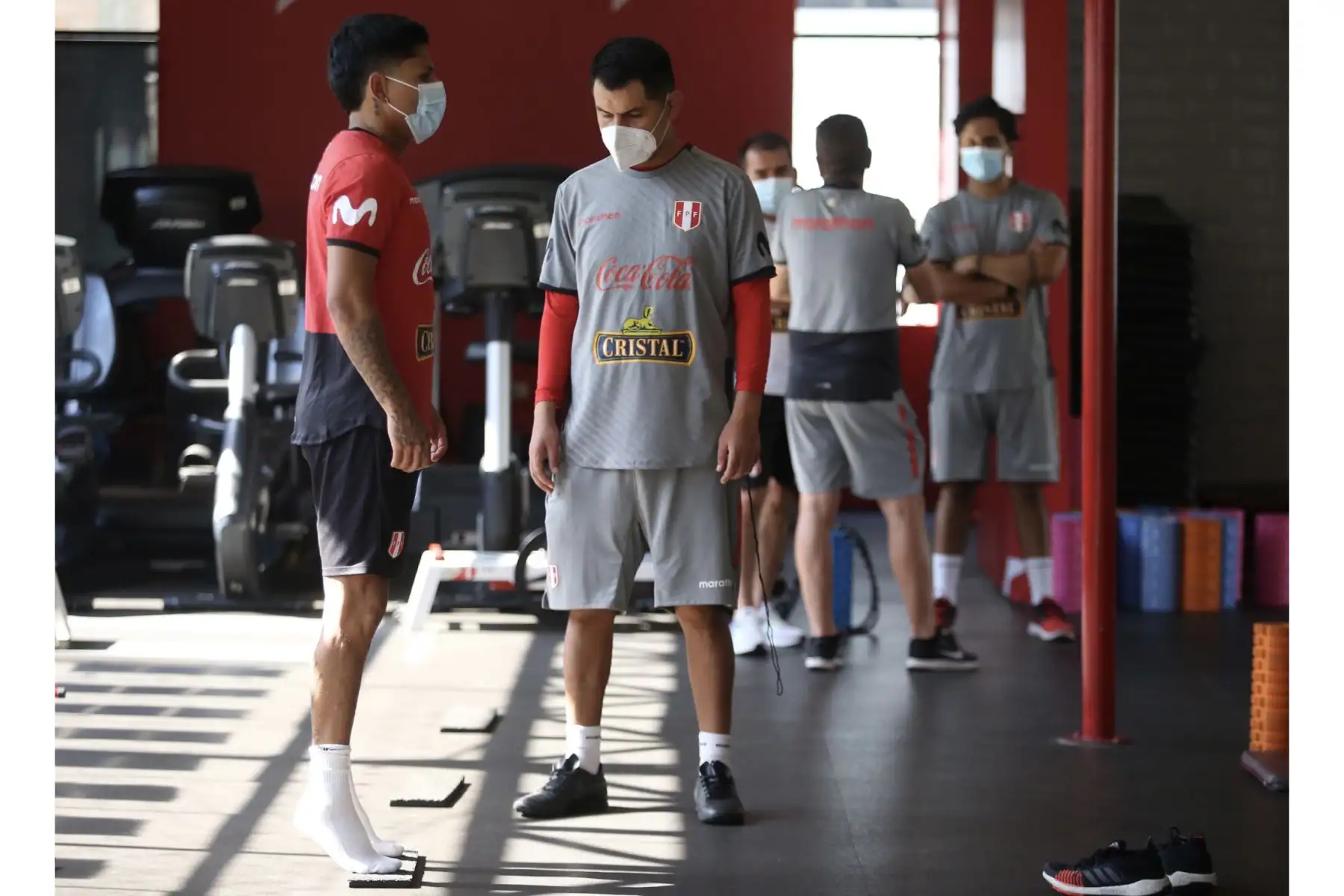 Futbolistas de la Selección Peruana realizan su preparación física en la Videna. Foto: FPF