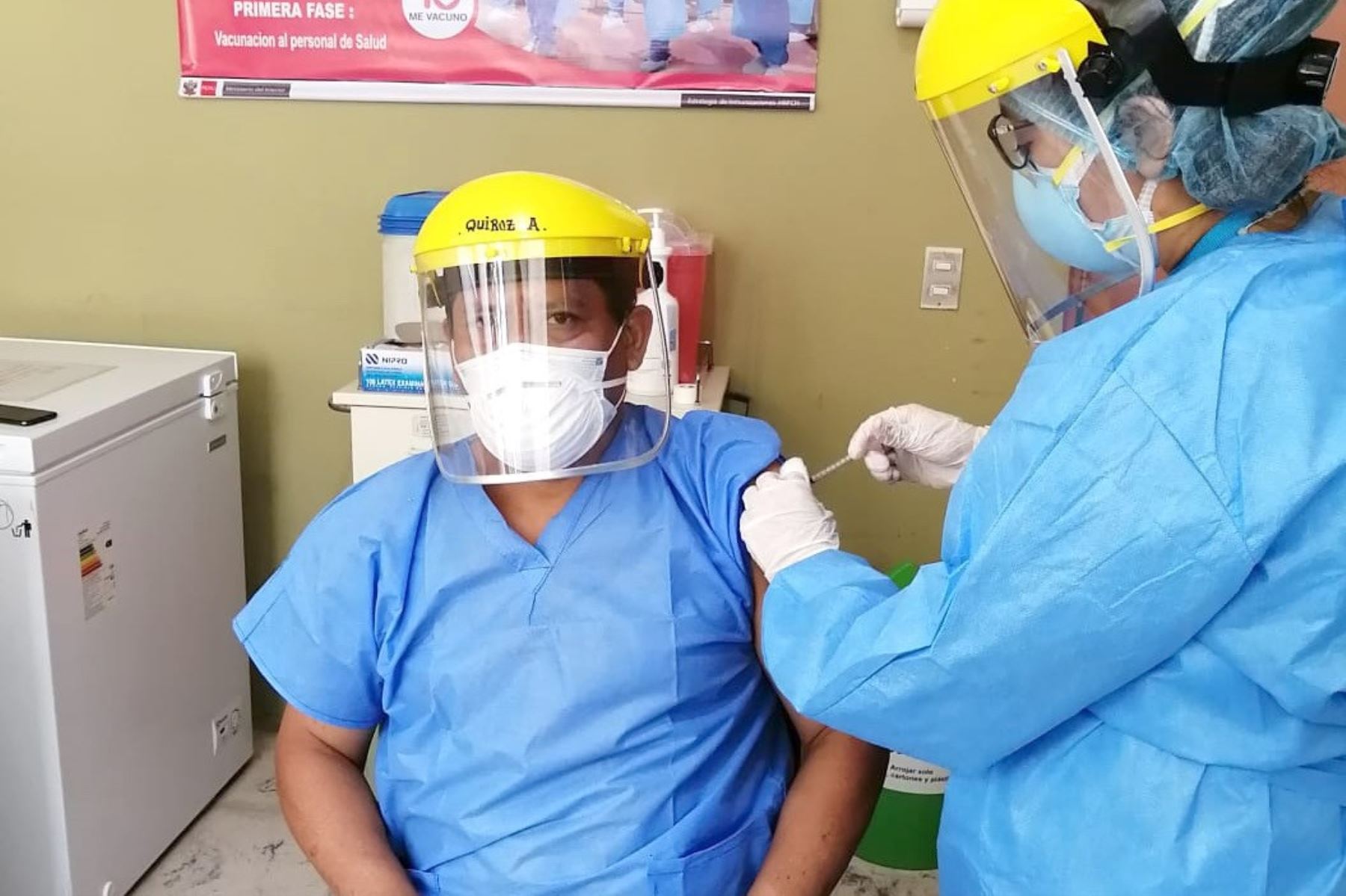Continúa el proceso de vacunación contra el covid-19 para trabajadores de salud de la región Lambayeque. Foto: ANDINA/Difusión