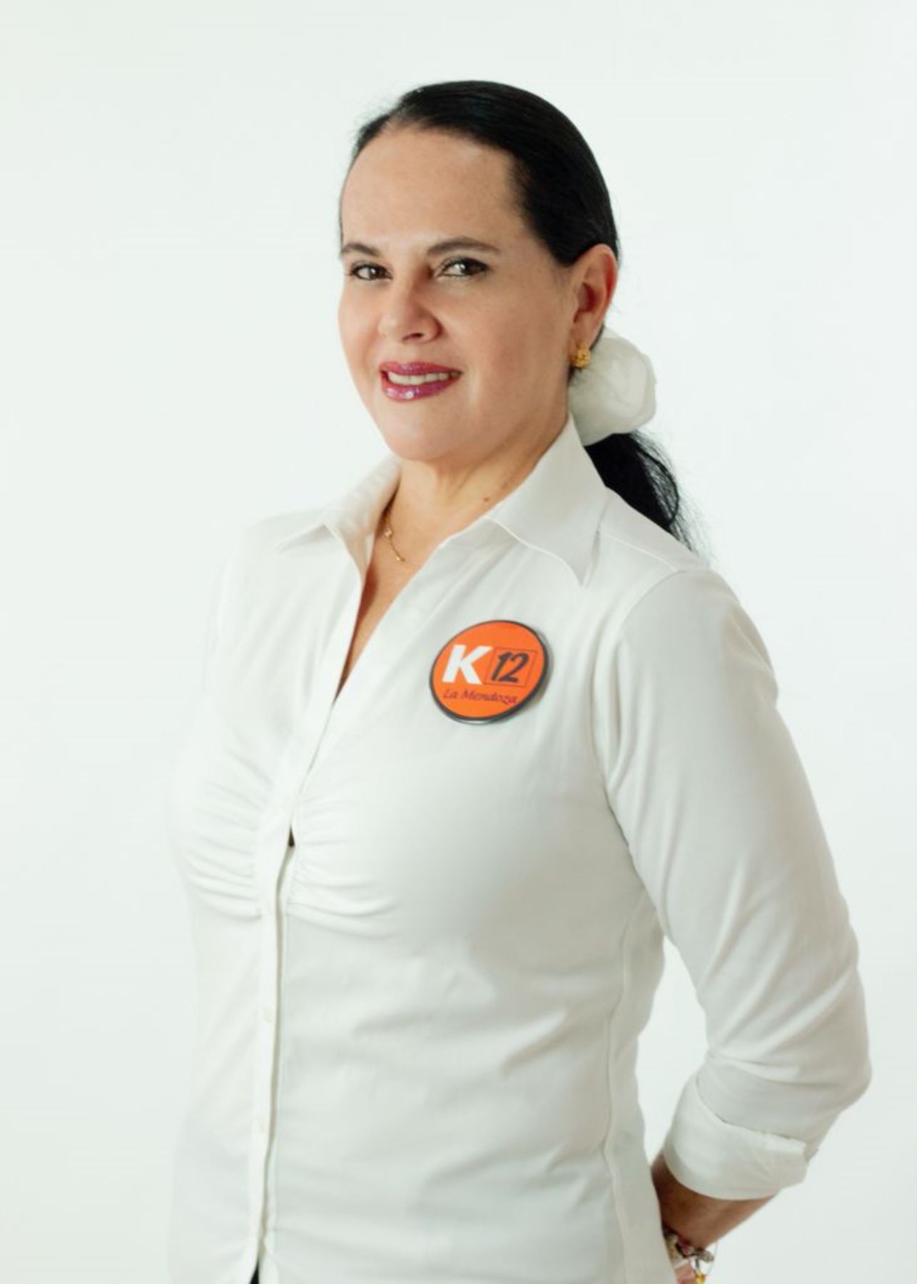 María Helena Mendoza, candidata al Congreso con el número 12 de Fuerza Popular.