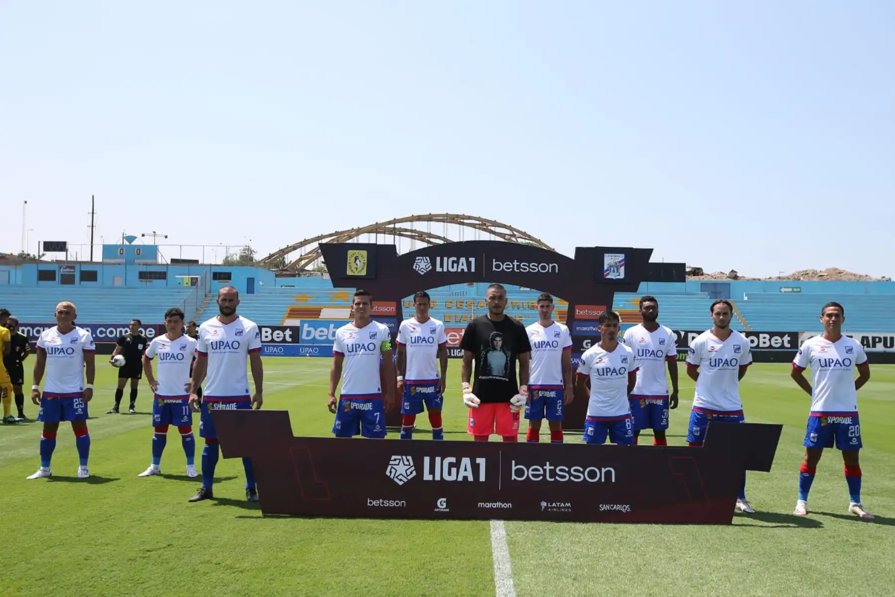 Equipo completo de Carlos Mannucci se alista para enfrentar al , Cantolao, en el partido por la fecha 1 de la Liga 1, en el Estadio Alberto Gallardo.  
Foto: @LigaFutProfdel