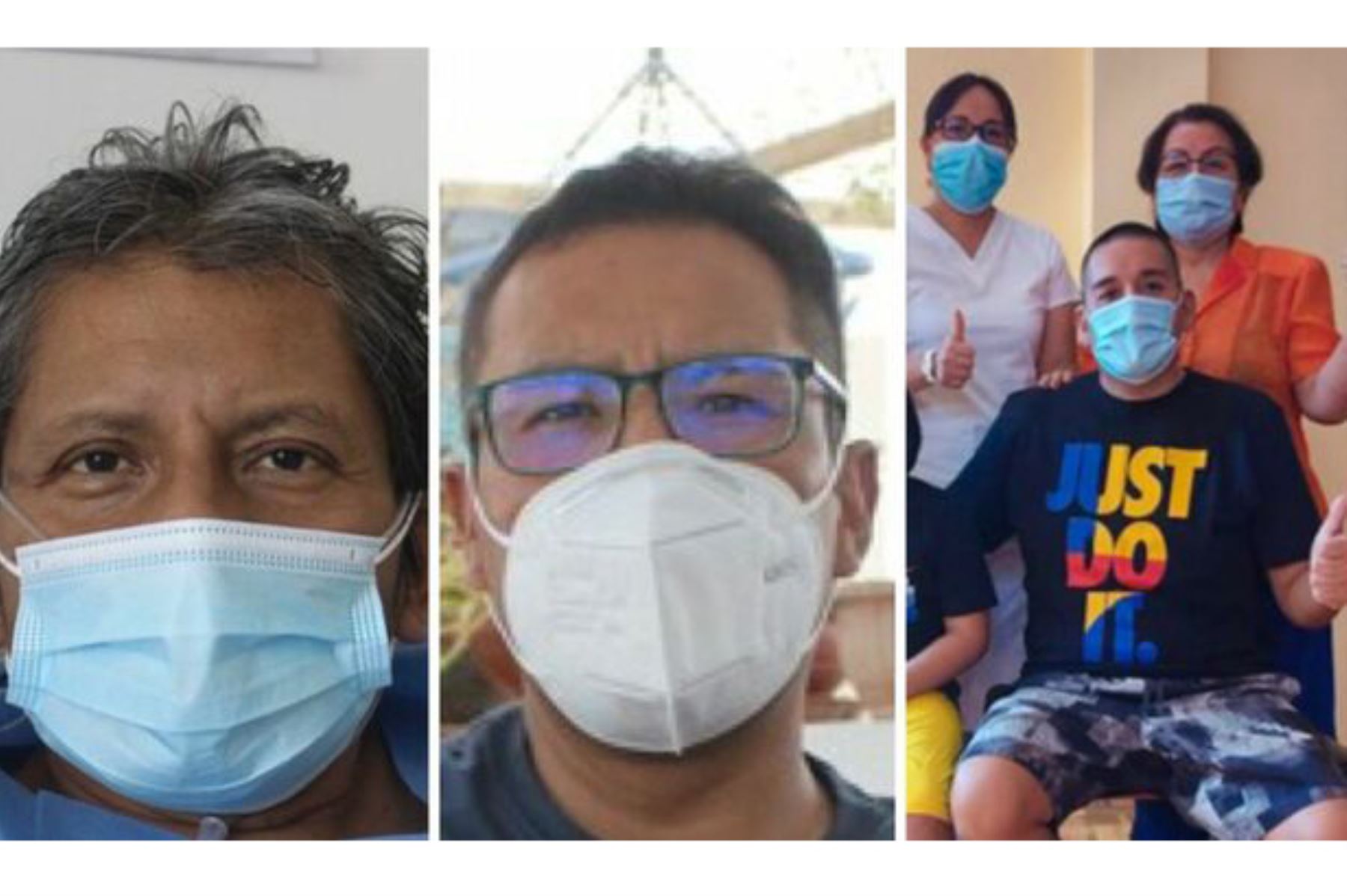 Galenos de Lima, Puno e Ica se convirtieron en pacientes críticos, pero lograron superar la enfermedad en Hospital Emergencia Ate Vitarte. Foto: Minsa.