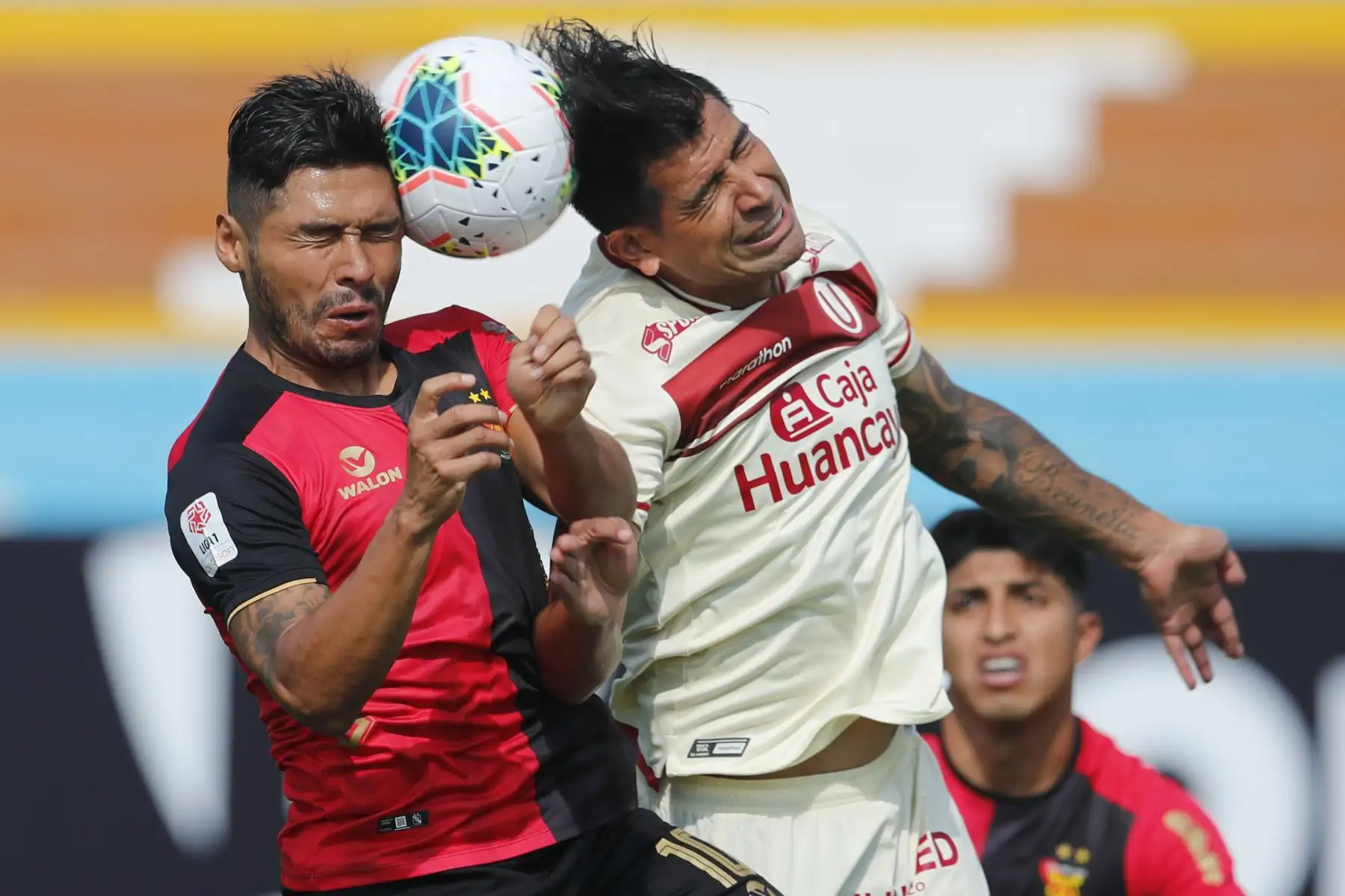 Partido de fútbol entre Universitario y  Melgar de Arequipa por el Grupo A de la Liga 1, de la fecha 1 jugado en el estadio Alberto Gallardo. 
Foto: Liga 1