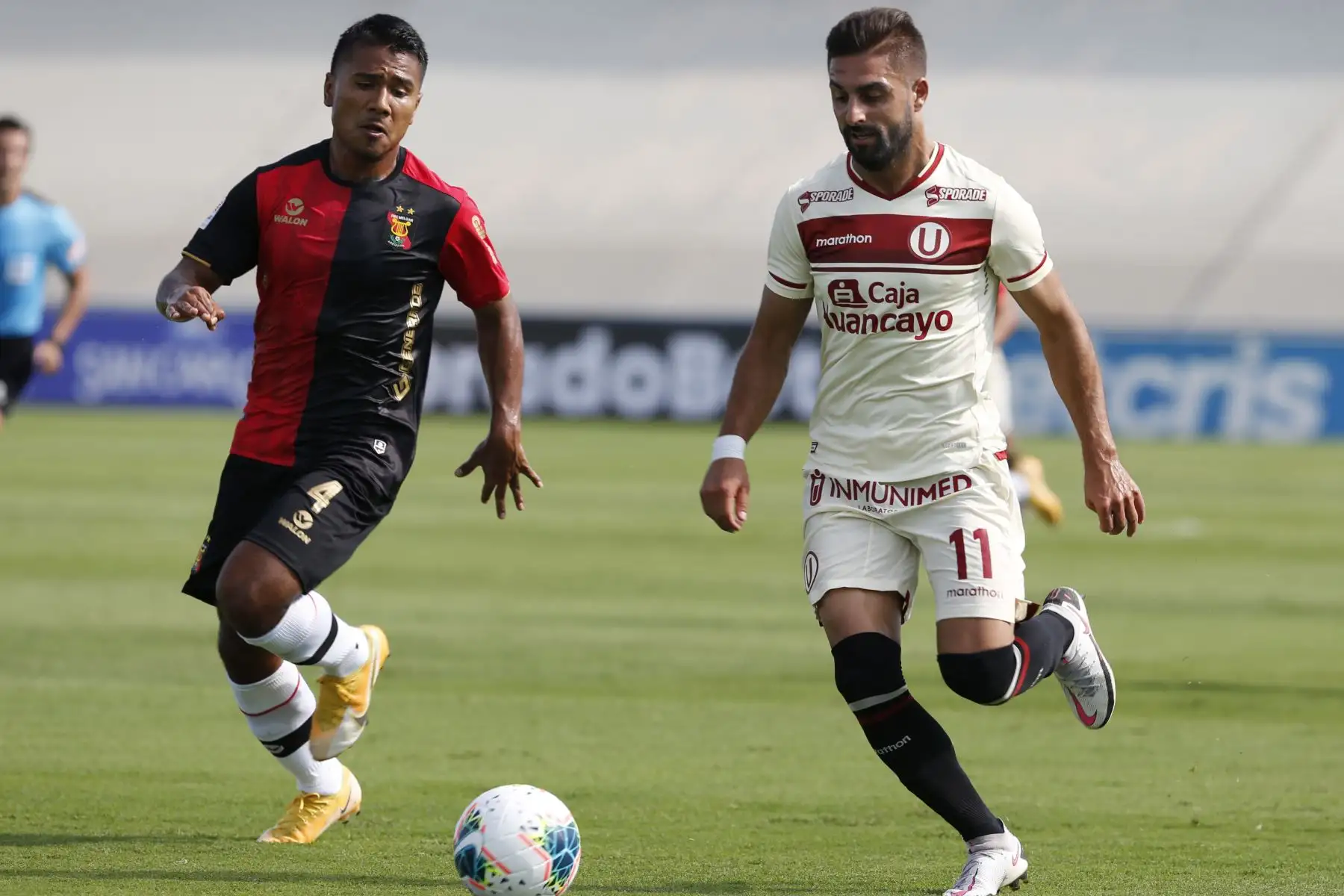 Partido de fútbol entre Universitario y  Melgar de Arequipa por el Grupo A de la Liga 1, de la fecha 1 jugado en el estadio Alberto Gallardo. 
Foto: Liga 1