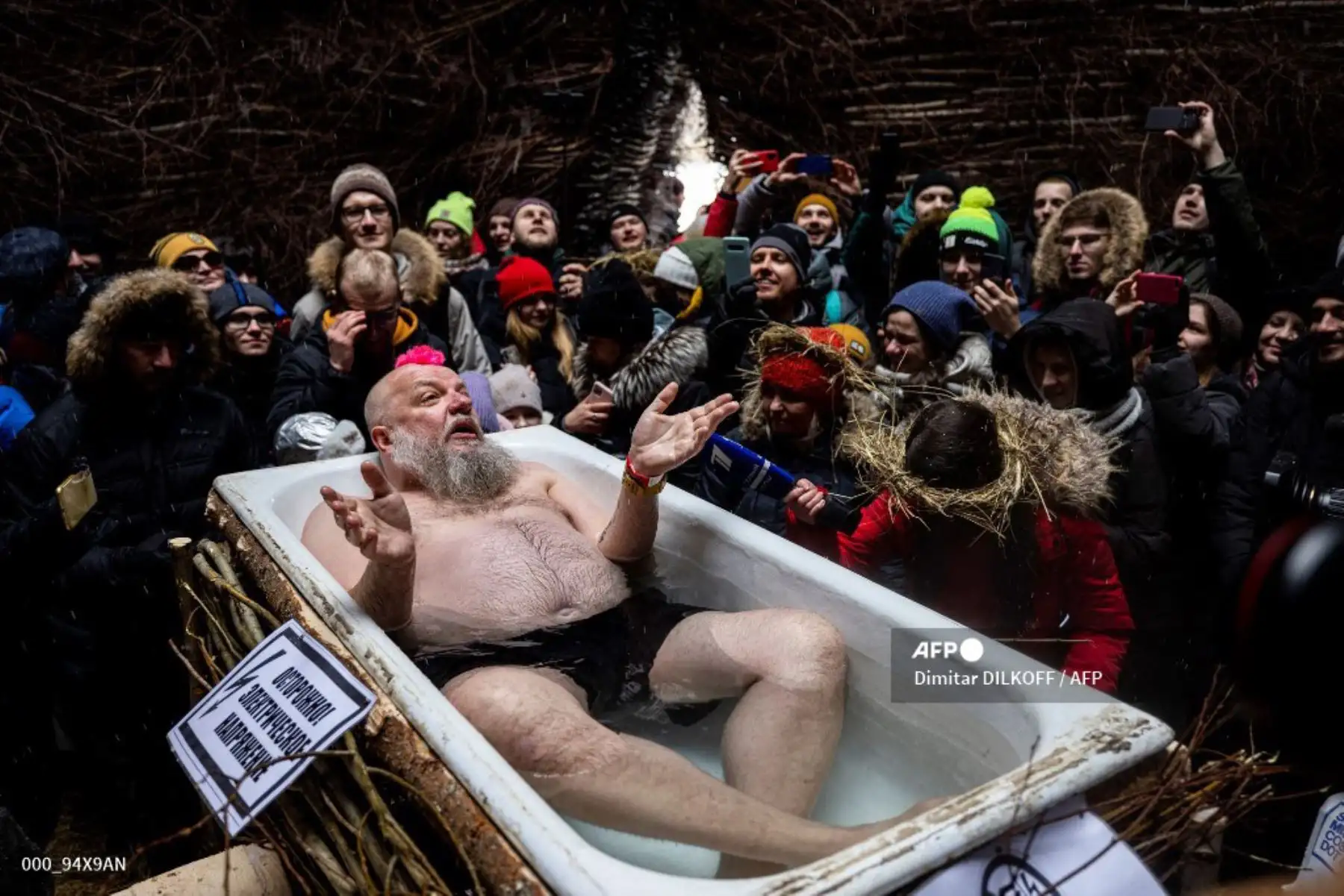 Rusia - Celebraciones de Maslenitsa, el carnaval eslavo oriental en el pueblo de Nikola-Lenivets. 
Foto: AFP