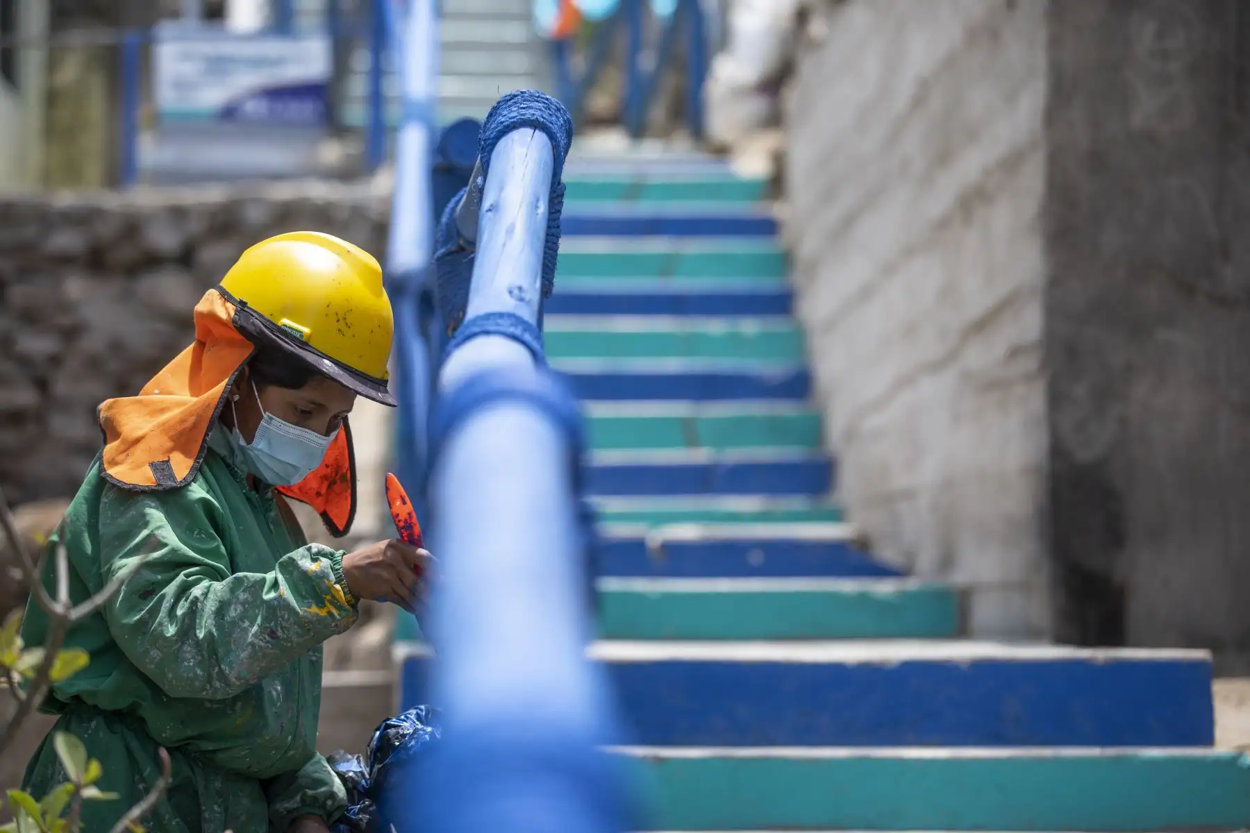Alcalde de Lima, Jorge Muñoz informa sobre ejecución de nuevas escaleras tras incendio en Bayóvar - San Juan de Lurigancho.
Foto: Municipalidad de Lima