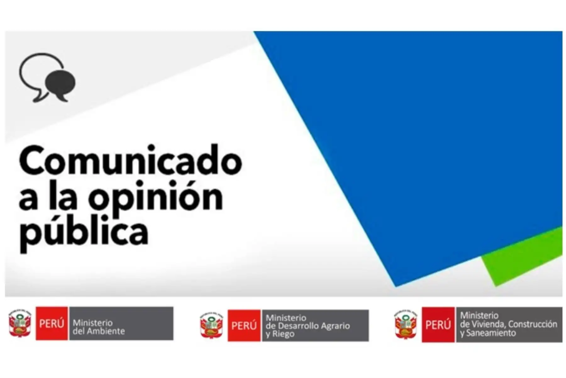 Comunicado a la opinión pública.