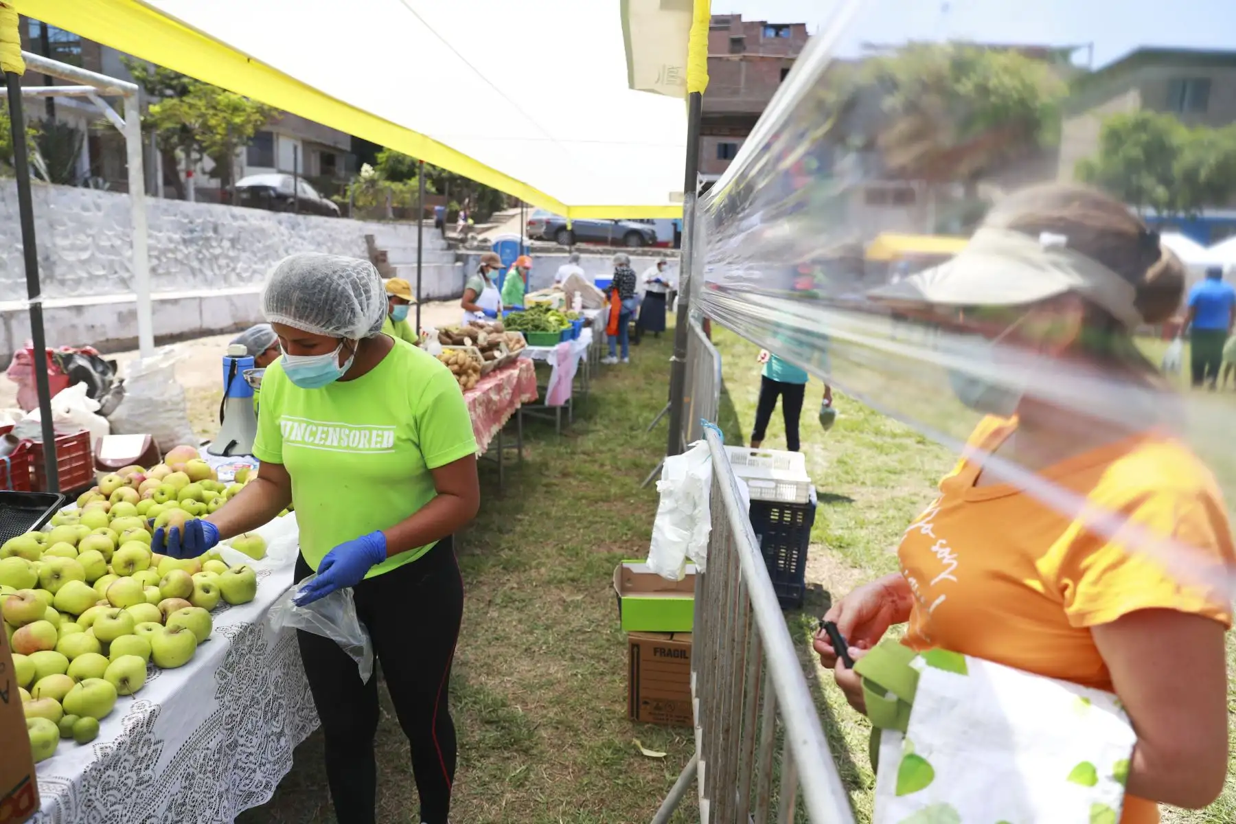 Durante el 2020 y inicios del 2021 los mercados itinerantes De La Chacra a la Olla ha logrado abastecer a un total de 1’616,100 familias en todo el país con productos de calidad y beneficiando directamente con 36,786 productores agropecuarios. Foto: ANDINA/Carla Patiño