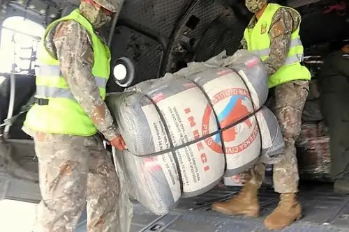 Traslado de ayuda humanitaria a la región Cajamarca.