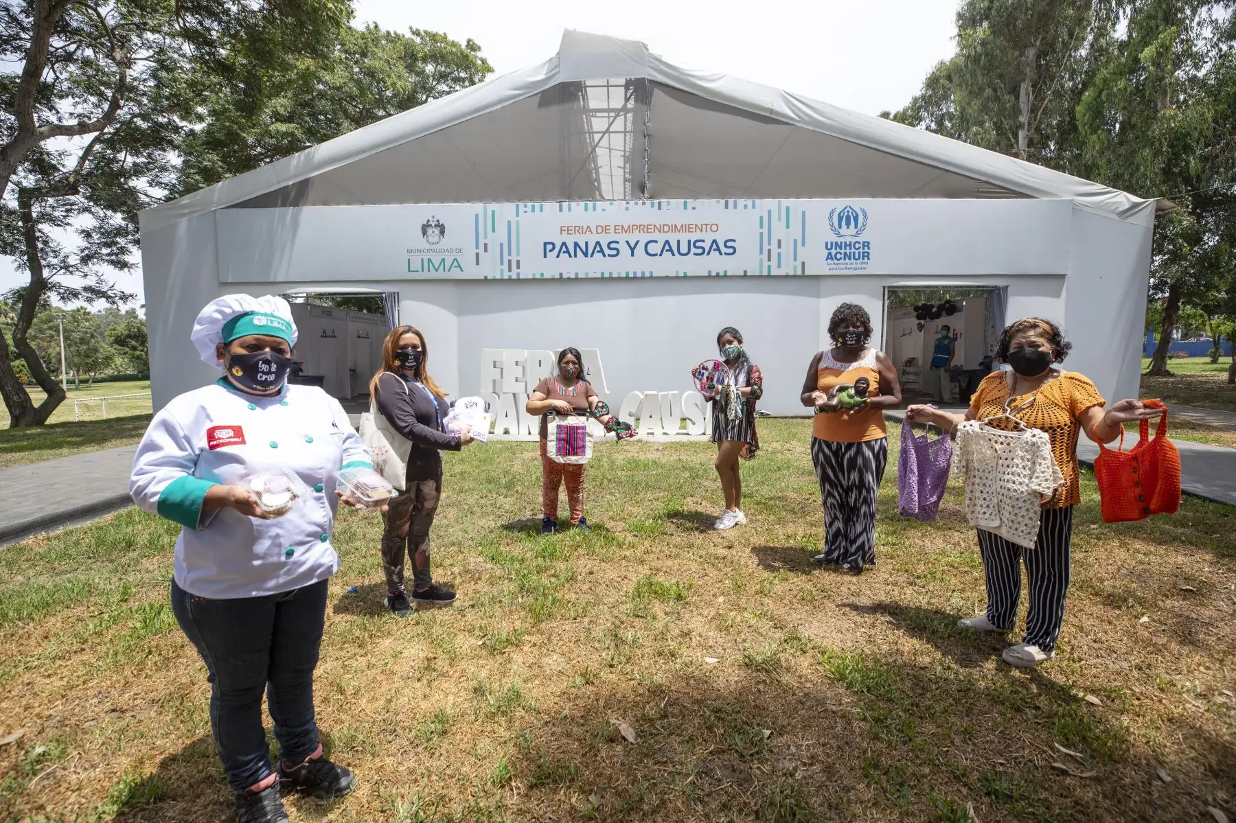 Con el término del periodo de cuarentena, vuelve la feria Panas y Causas, organizada por la Municipalidad de Lima y la Agencia de la ONU para los Refugiados (Acnur) en el club zonal Huáscar de Villa El Salvador, con todos los protocolos de bioseguridad. Foto: MML