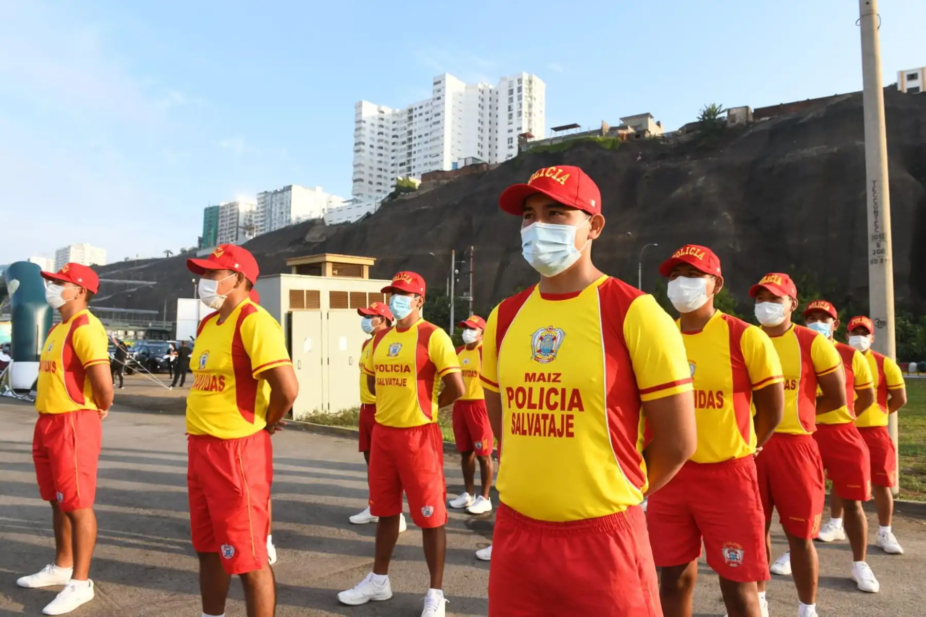 Ministerio del Interior impulsa jornada deportiva cumple con los protocolos sanitarios para prevenir el contagio del coronavirus, y promueve la salud mental y  actividad física de los integrantes de la Policía Nacional del Perú.
Foto: Mininter