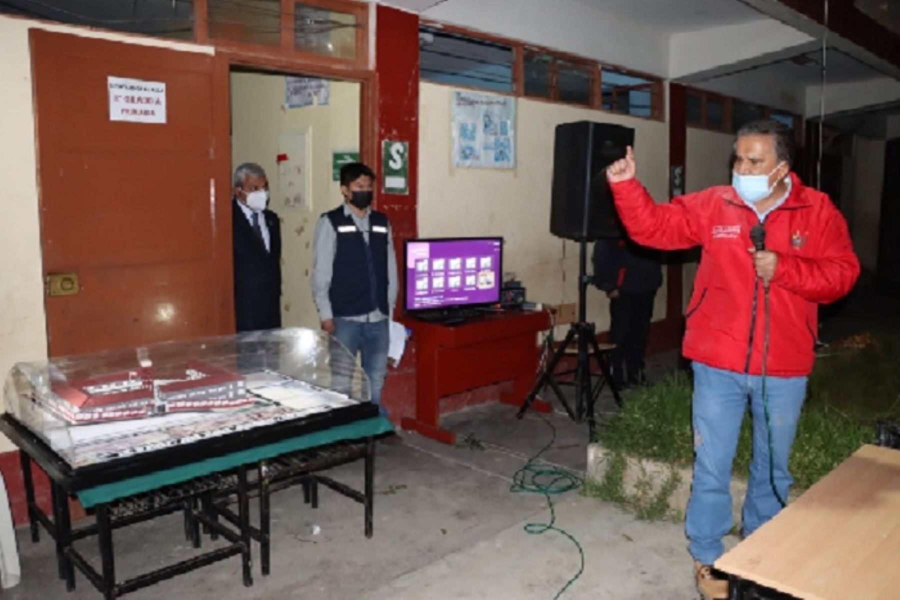 En la localidad de Huaganto, distrito de Santiago de Challas, se entregó la obra terminada de la institución educativa N° 80488,