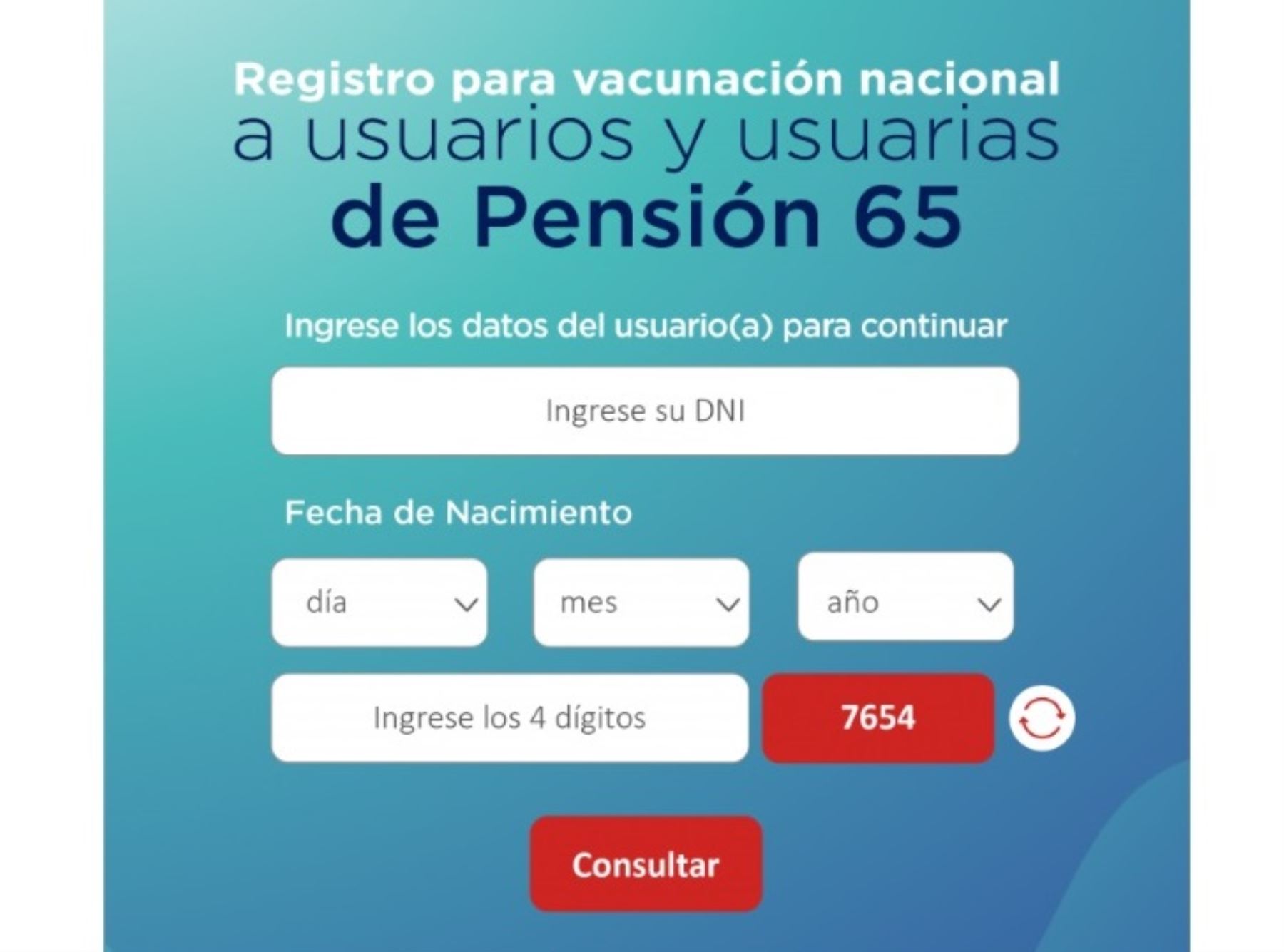 Pensión 65 lanza sitio web para actualizar datos de usuarios que serán vacunados