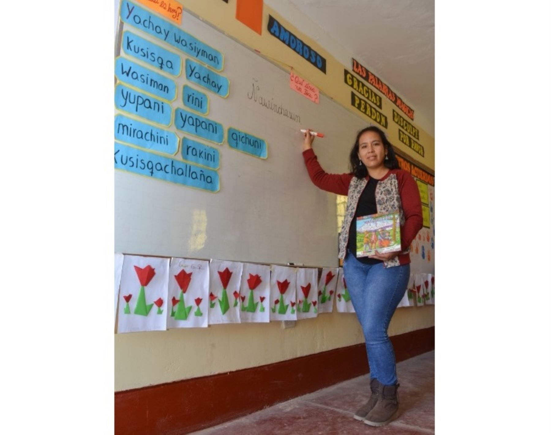 Conoce a Miriam Cabezas, la ejemplar docente de Apurímac que creó novedosos métodos de enseñanza dirigido a sus alumnos del colegio rural de la comunidad de Santiago Pata. ANDINA/Difusión