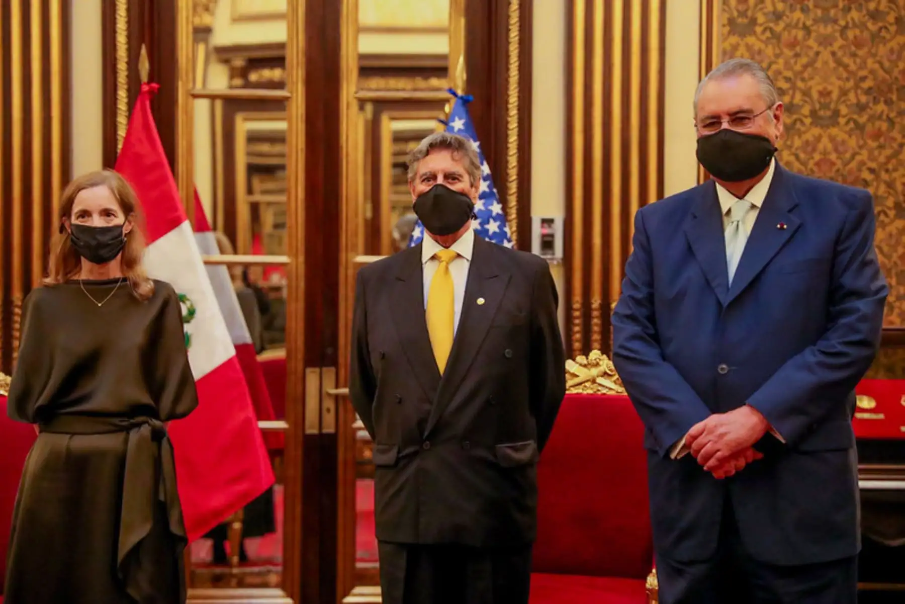 El presidente de la República, Francisco Sagasti, recibió hoy las cartas credenciales de la Embajadora de los Estados Unidos   
Lisa Kenna, que inició funciones en el Perú .  Foto: ANDINA/ Prensa Embajada  EEUU
