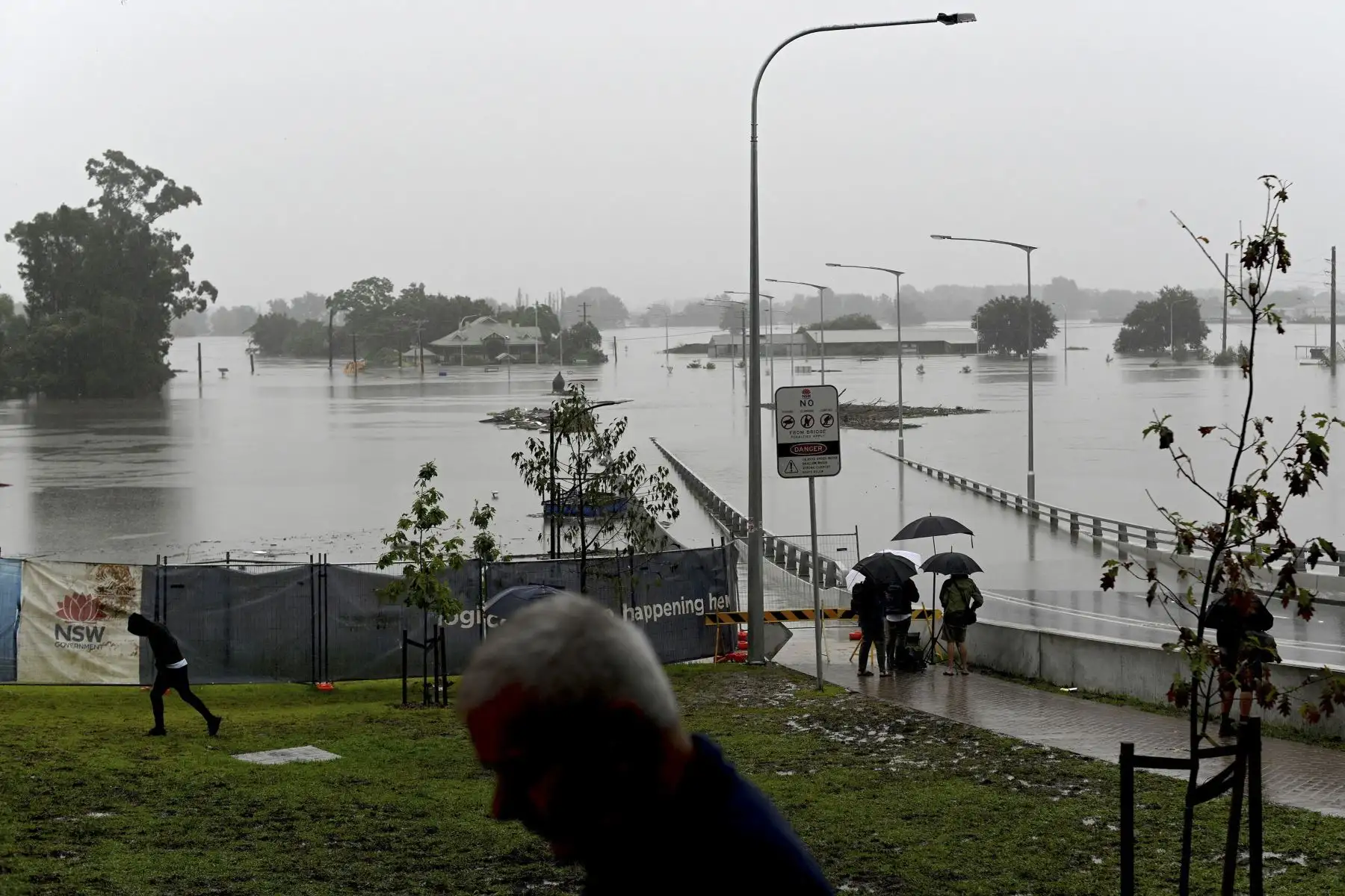 Esta vista general muestra un área residencial de Windsor inundada, en el noroeste de Sydney, el 23 de marzo de 2021. Foto: AFP