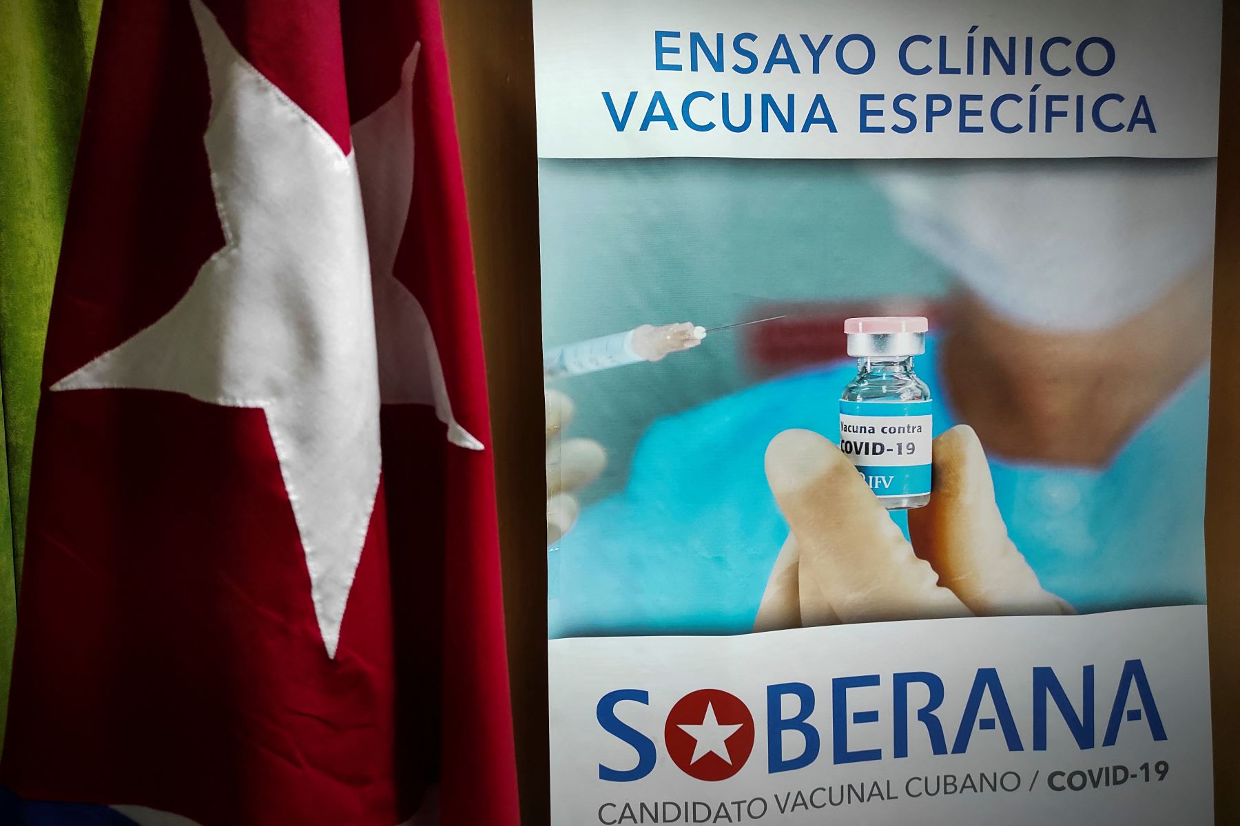 Soberana 2 comenzó el pasado 4 de marzo en La Habana la tercera y última fase de ensayos clínicos con 44,000 voluntarios. Foto: AFP
