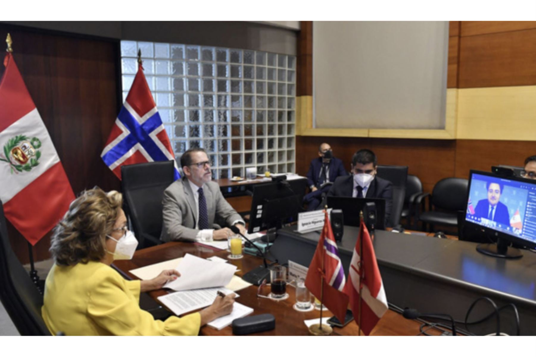 Reunión virtual de la primera edición del Mecanismo de Consultas Políticas entre Perú y Noruega.