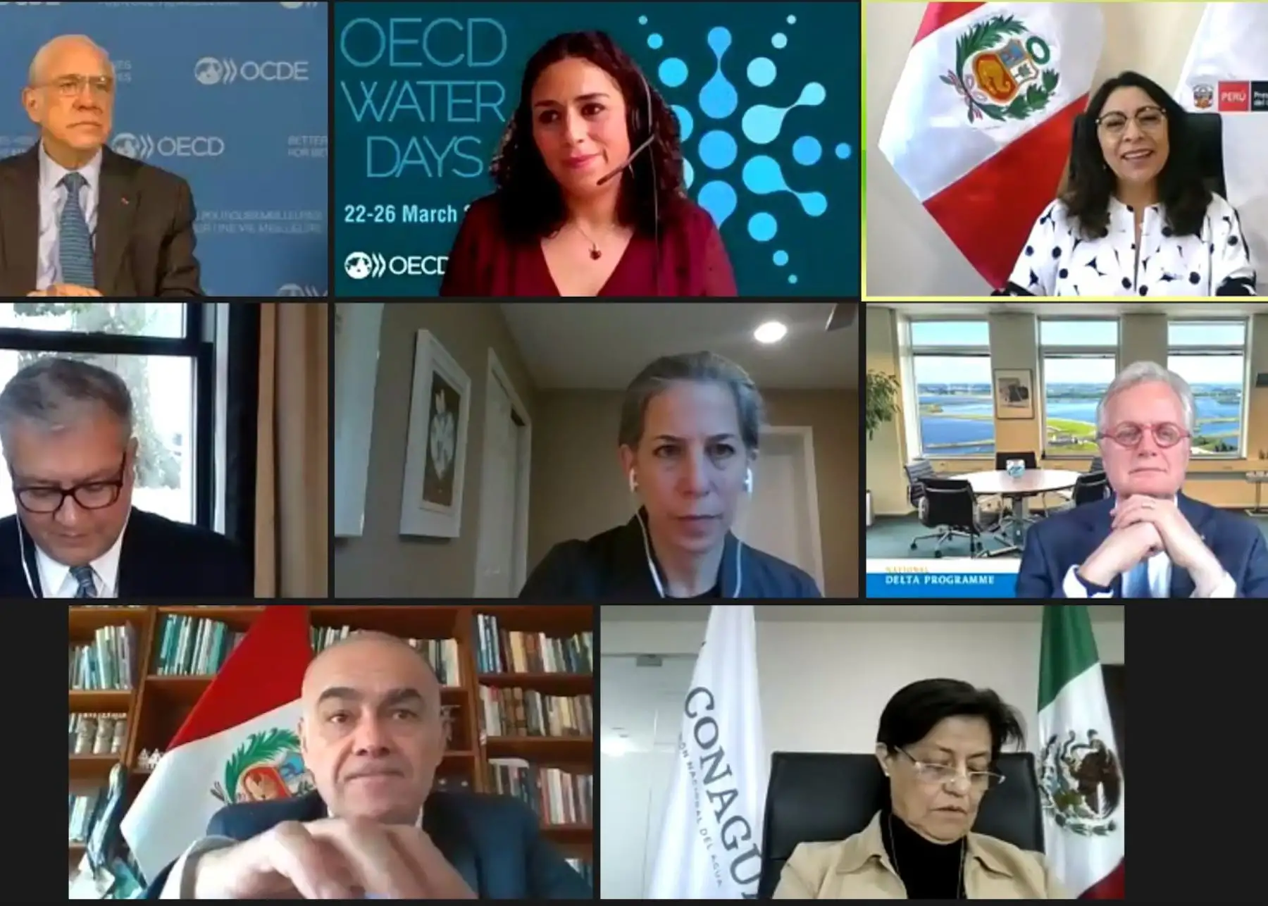 Jefa del Gabinete Ministerial, Violeta Bermúdez, participa en el lanzamiento del informe de la OCDE “Gobernanza del agua en el Perú”.