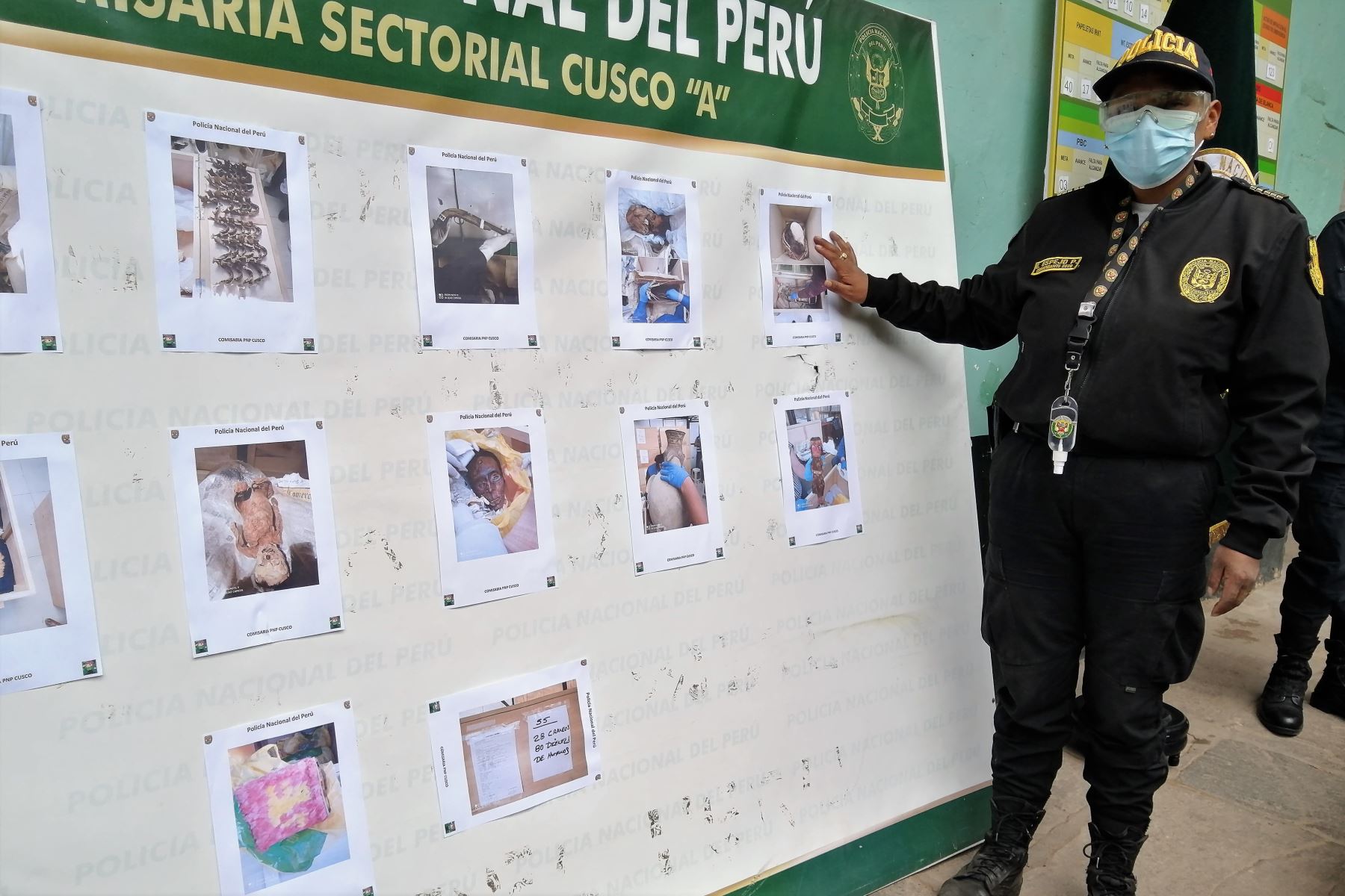 Policía capturó a una persona y recuperó bienes culturales prehispánicos en la ciudad del Cusco. Foto: ANDINA/Difusión