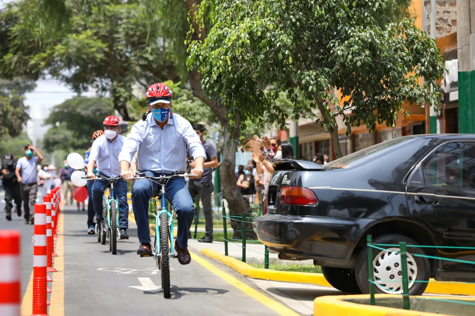 Alcalde Jorge Muñoz inaugura pistas en las calles Horacio Urteaga con Mello Franco en Jesús María. Foto: MML