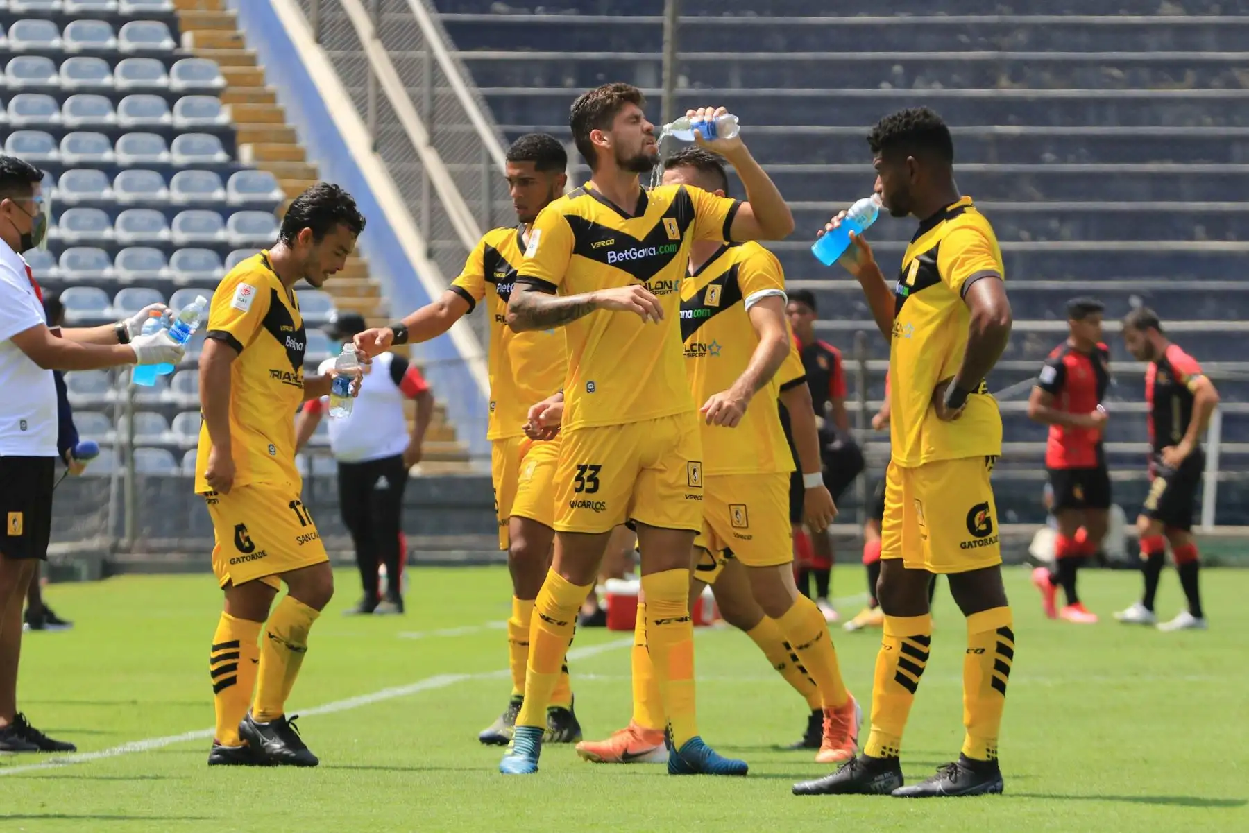 Jugadores de Cantolao por la tercera fecha de la Liga 1, en el estadio Alejandro Villanueva.
 Foto: Liga 1