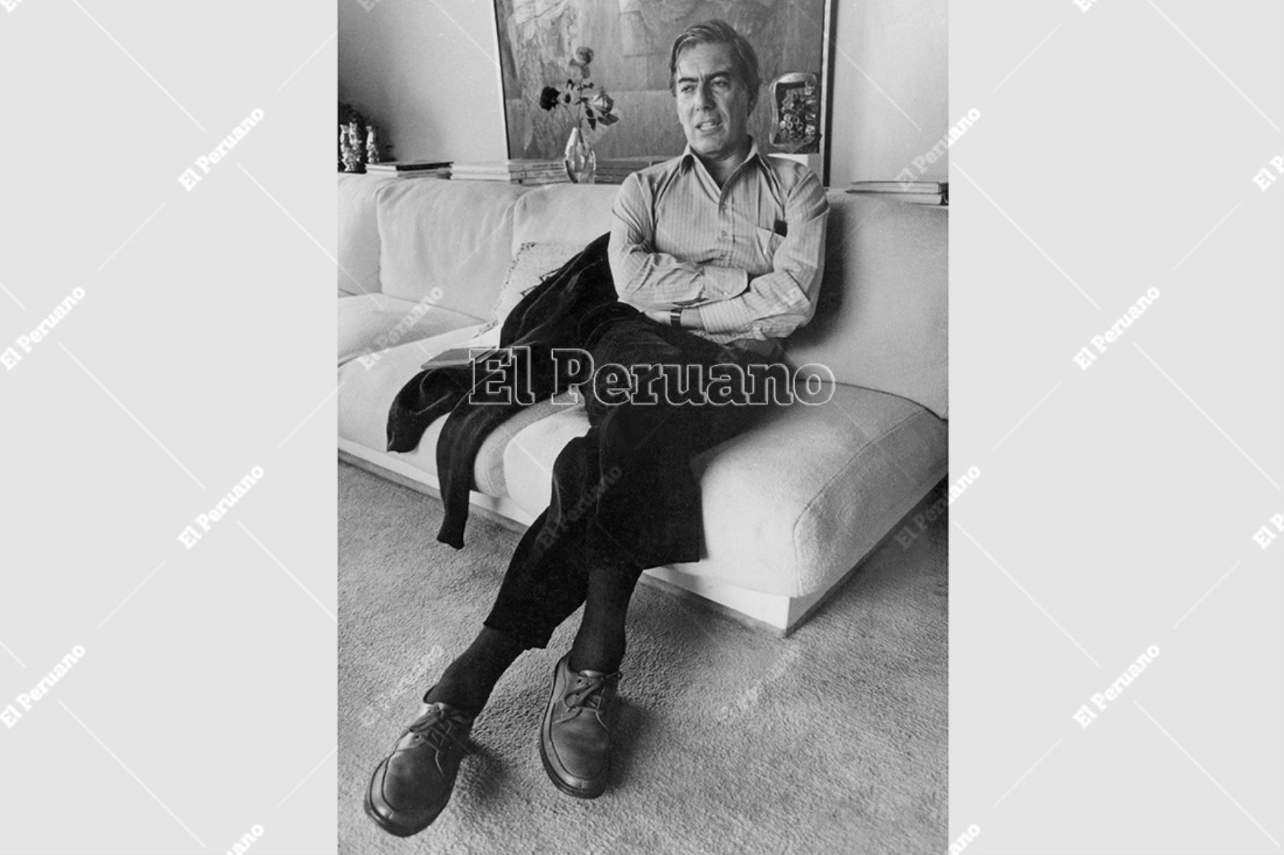 Lima - 12 agosto 1987 / Entrevista al escritor Mario Vargas Llosa. Foto: Archivo Histórico de El Peruano