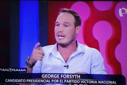 Candidato presidencial por Victoria Nacional, George Forsyth. ANDINA