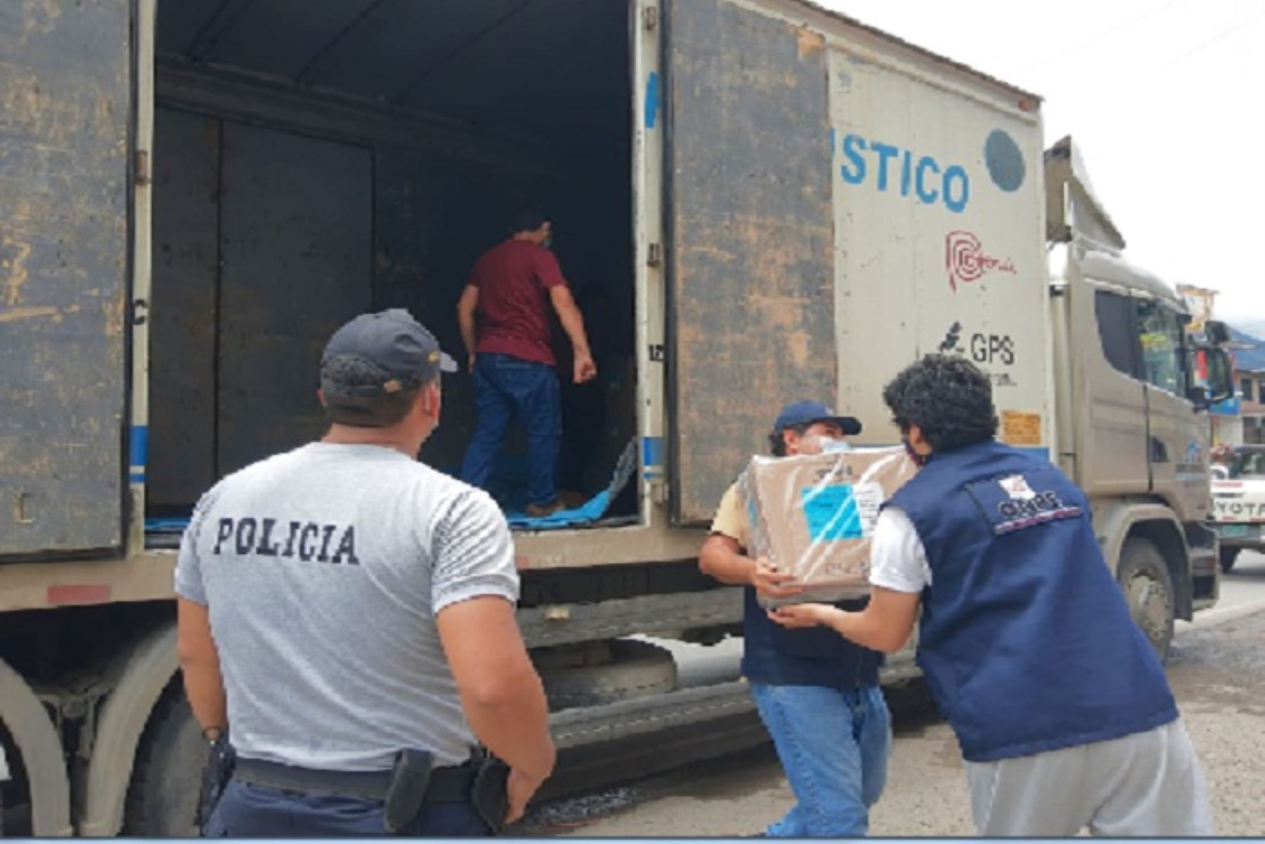 El material electoral fue custodiado por la Policía Nacional del Perú y un comisionado  enviado desde la ciudad de Lima.